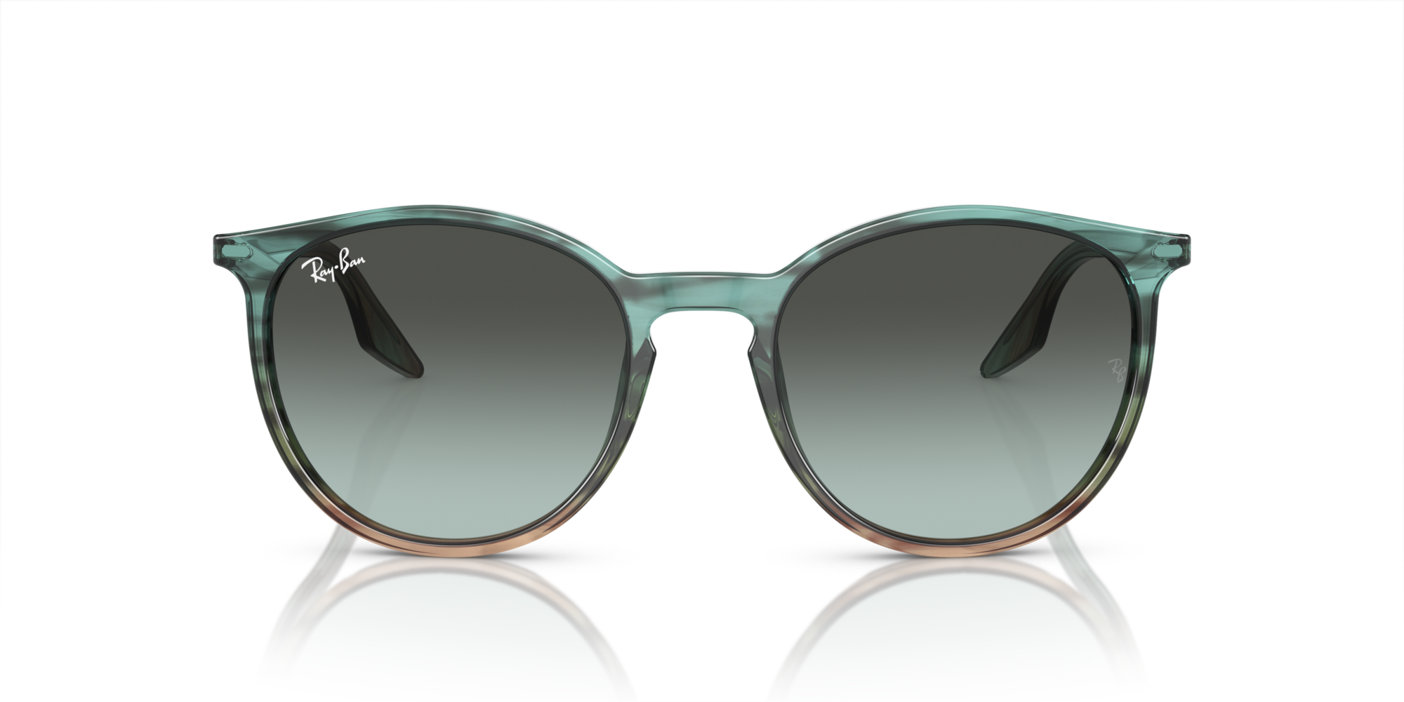 RB-2204 1394GK STRIPED BLU GRADIENT GREEN(BLU VINTAGE DEG.BLACK 51*20, Blau a ratlles | Verd, hi-res image number 1