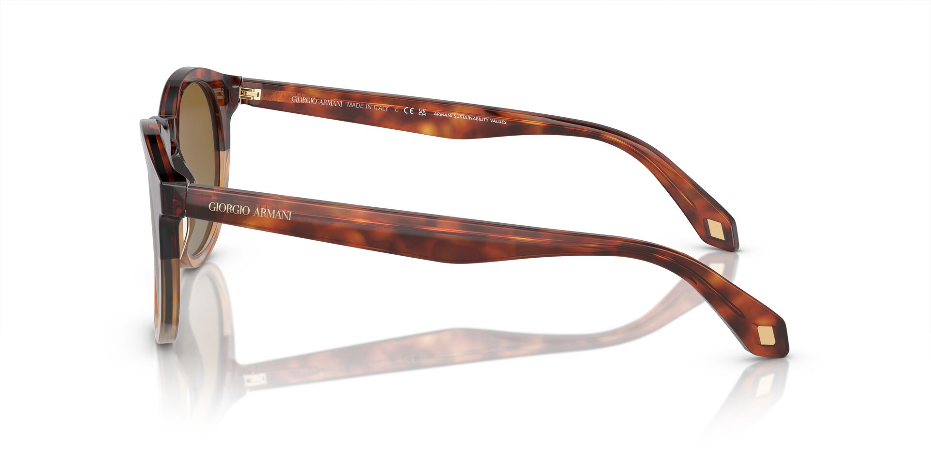 ARMANI-8192/S 6034B2 RED HAVANA/HONEY HAVANA(LIGHT GREY GRADIENT YELLOW 50*21, Havana vermell, hi-res image number 2