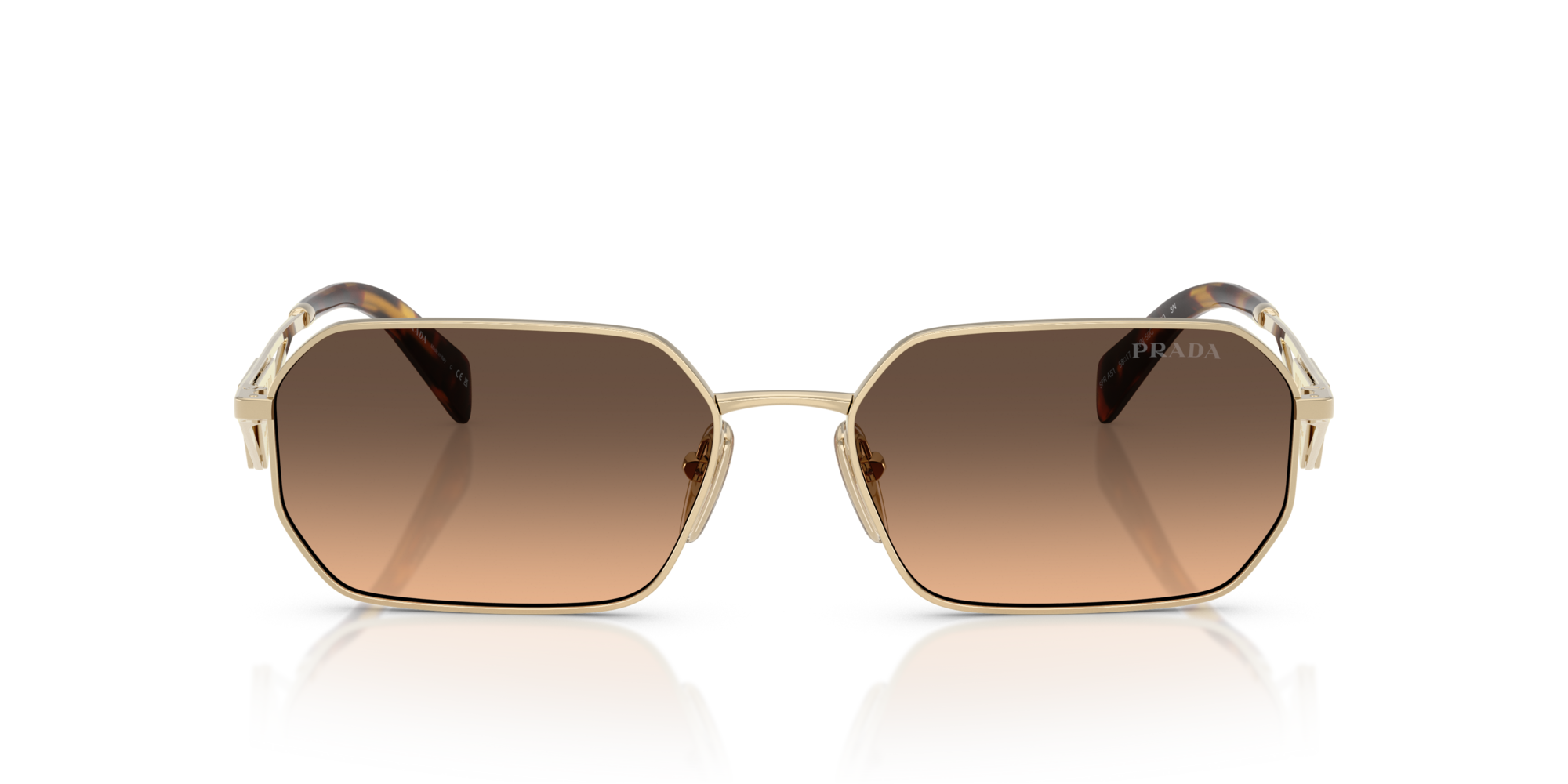 PRADA-A51S/S ZVN50C PALE GOLD(BROWN GRADIENT GREY 58*17, Or pàlid, hi-res image number 1