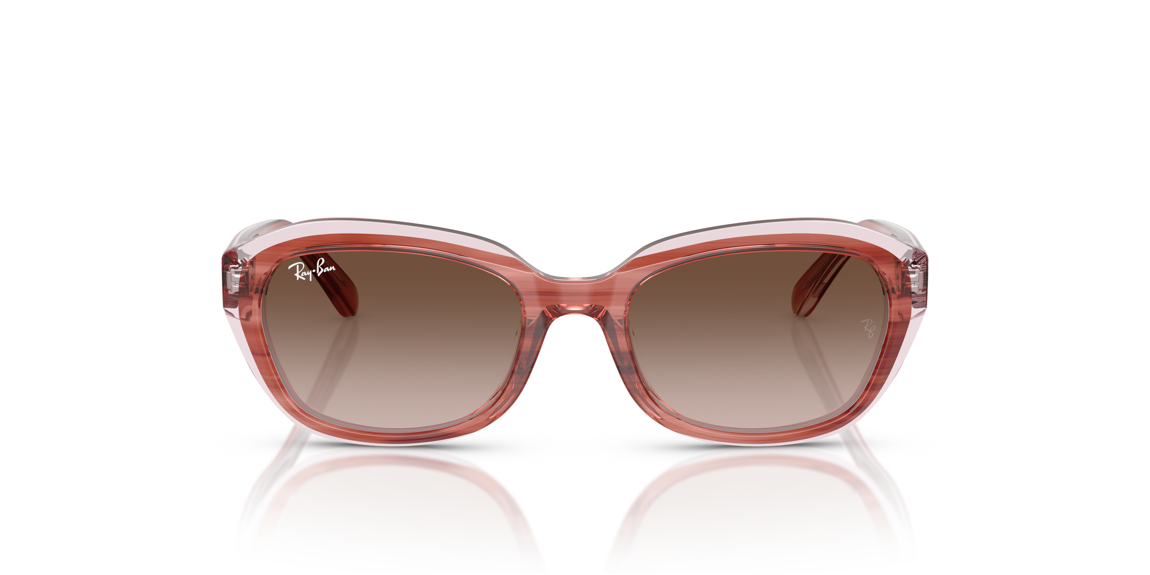 RJ-9081S 717313 STRIPED PINK ON TRANSP PINK(GRADIENT BROWN 48*17, Rosa a rayas | Rosa transparente, hi-res image number 1