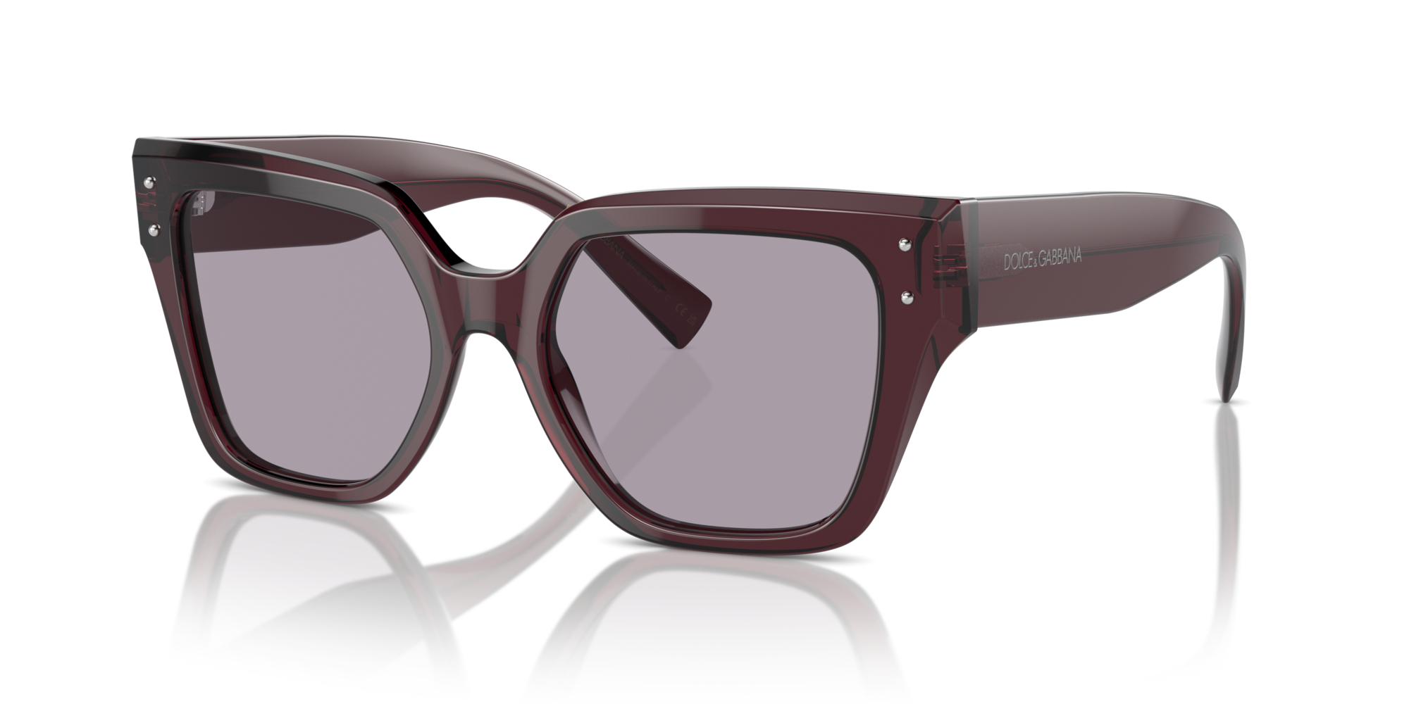 GABBANA-4471/S 3045AK TRANSPARENT VIOLET/LILLAC ISA BLACK SILVER MIRROR 52*18, Violeta transparent, hi-res image number 0