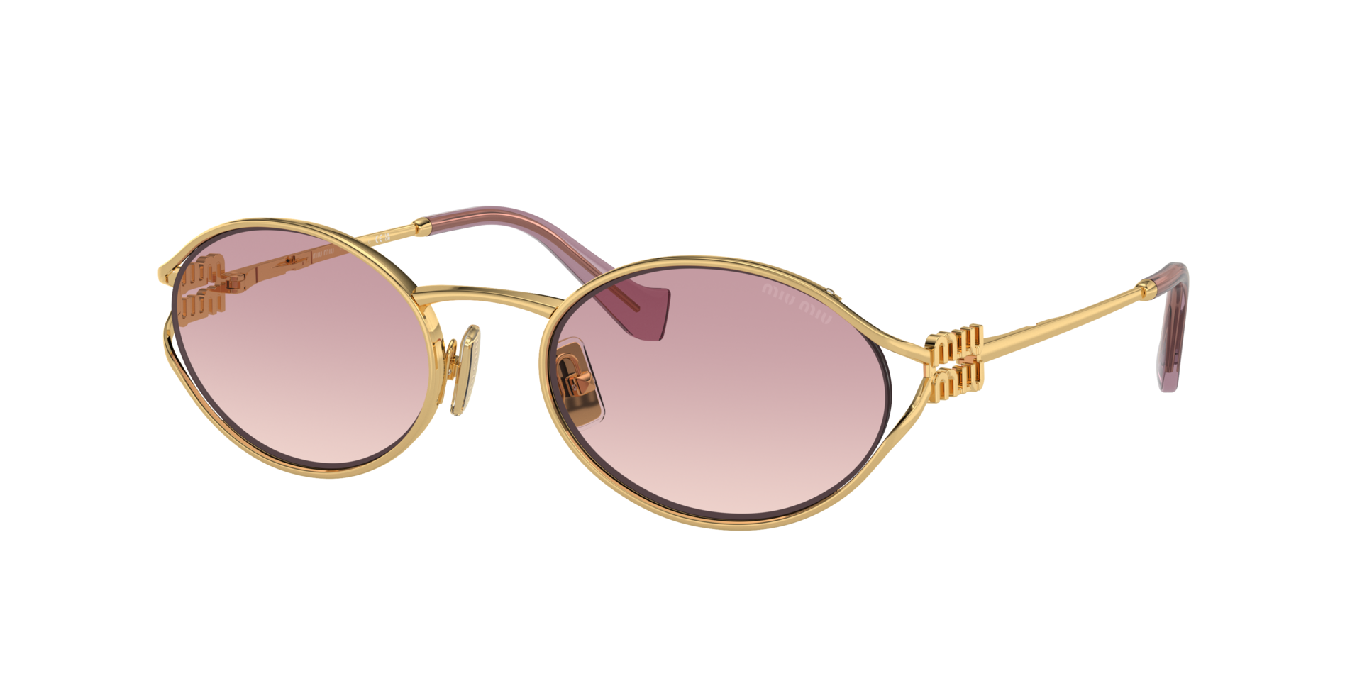 MIUMIU-52YS/S 5AK06S GOLD (BROWN GRADIENT VIOLET 54*21, Daurat, hi-res image number 0
