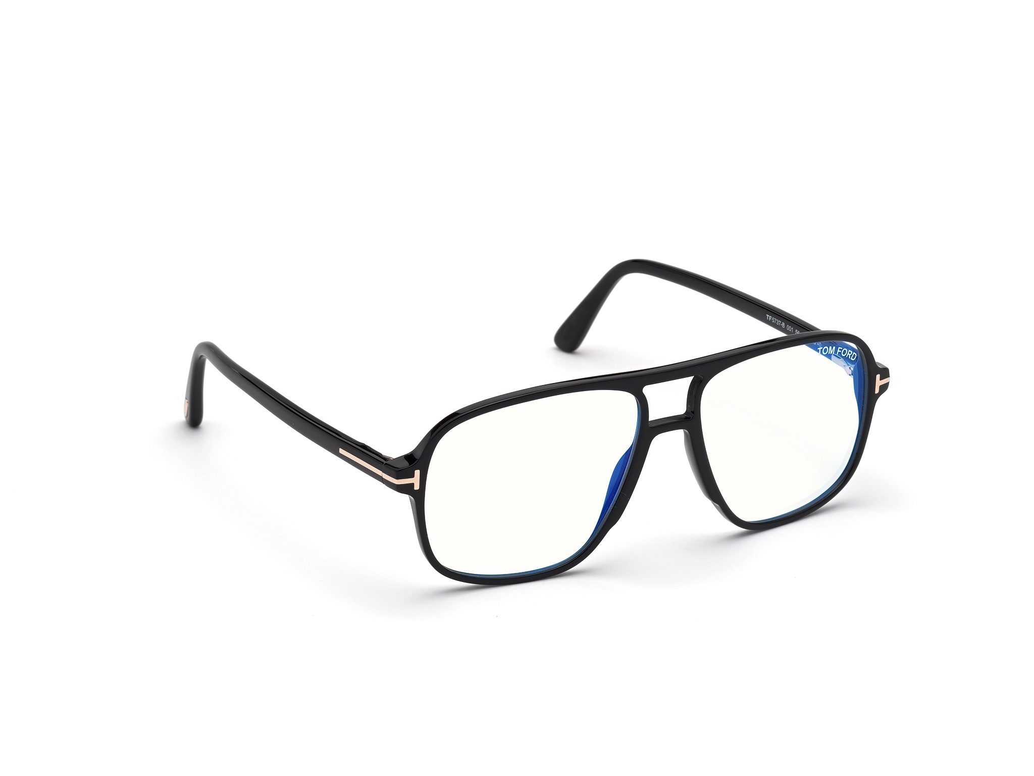 TOMFORD-5737B/G 001 shiny black+Filtro azul 56*15, Negre, hi-res image number 7