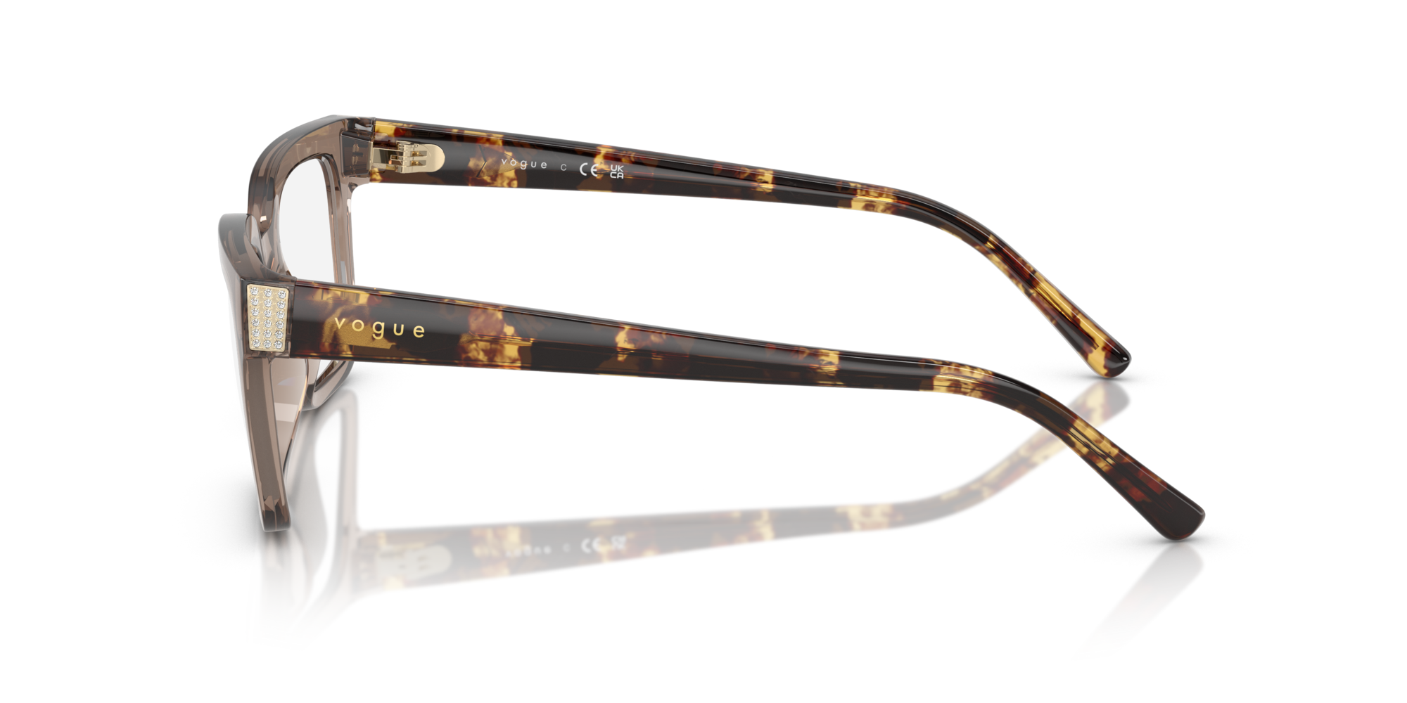 VOGUE-5611B/G 2940 TRANSPARENT BROWN 52*20, , hi-res image number 2