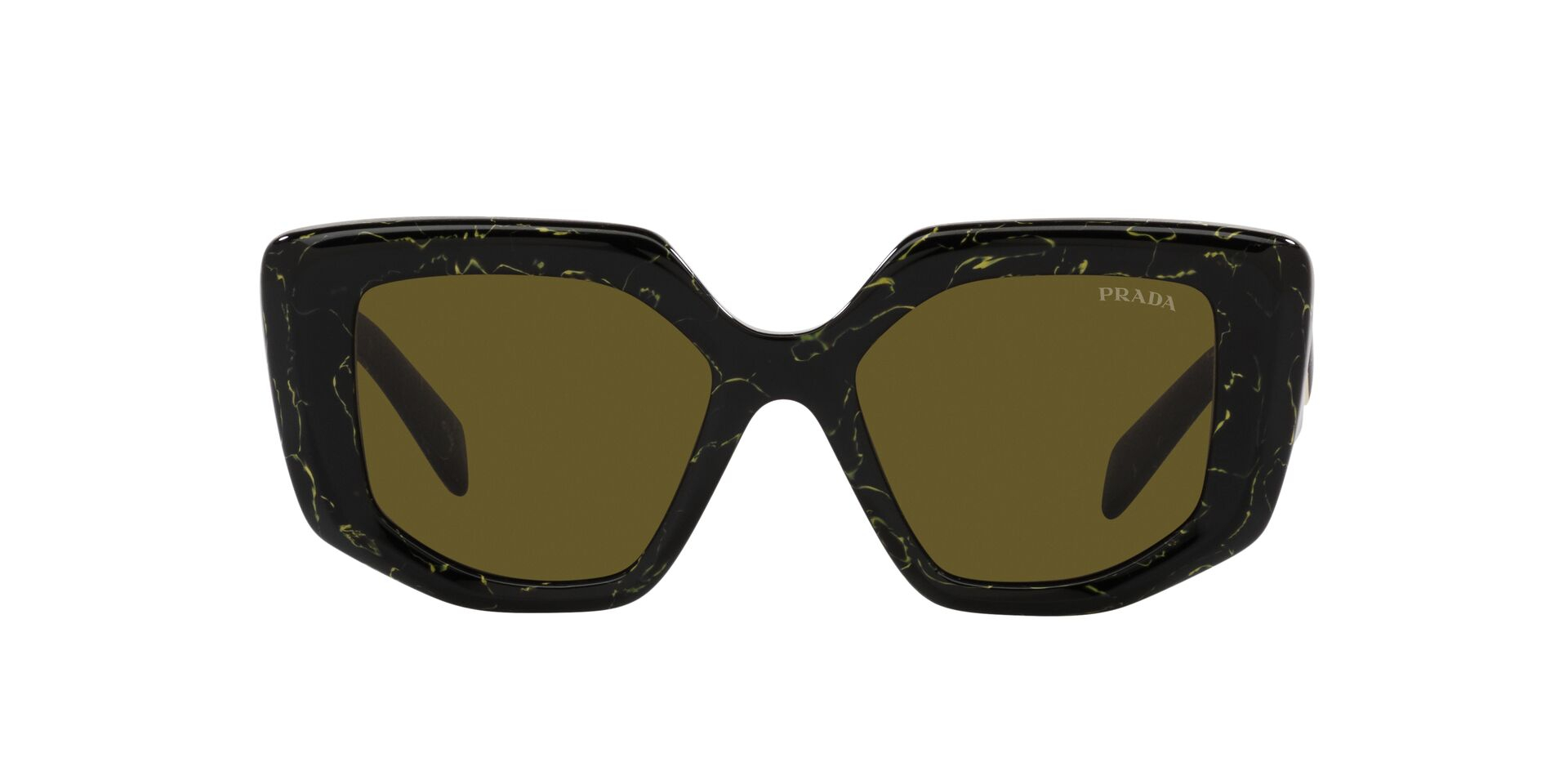 PRADA-14ZS/S 19D01T BLACK/YELLOW MARBLE(DARK BROWN 50*18, Negre | Groc, hi-res image number 1