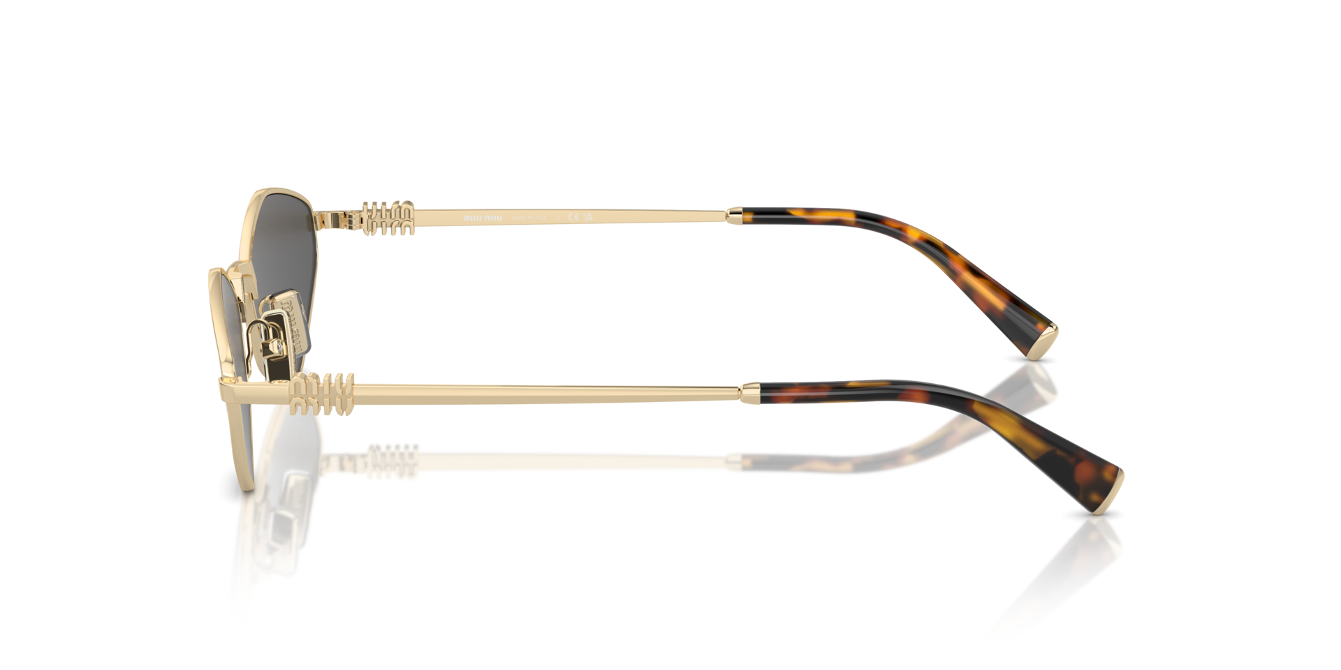 MIUMIU-56ZS/S ZVN5S0 PALE GOLD (DARK GREY) 56*17, Daurat, hi-res image number 2