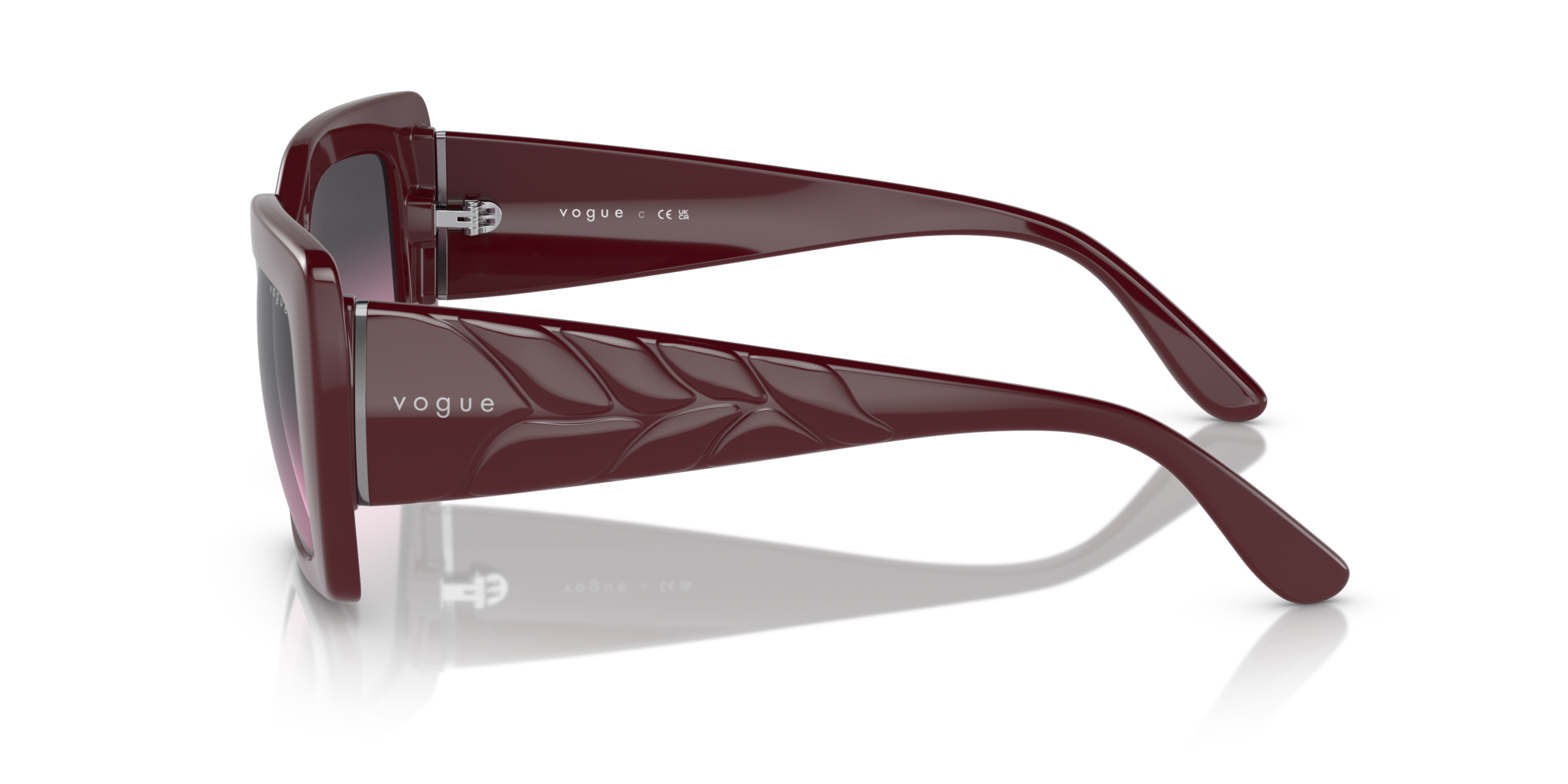 VOGUE-5481S/S 304890 FULL BORDEAUX(VIOLET GRADIENT GREY 52*21, Burdeus, hi-res image number 2
