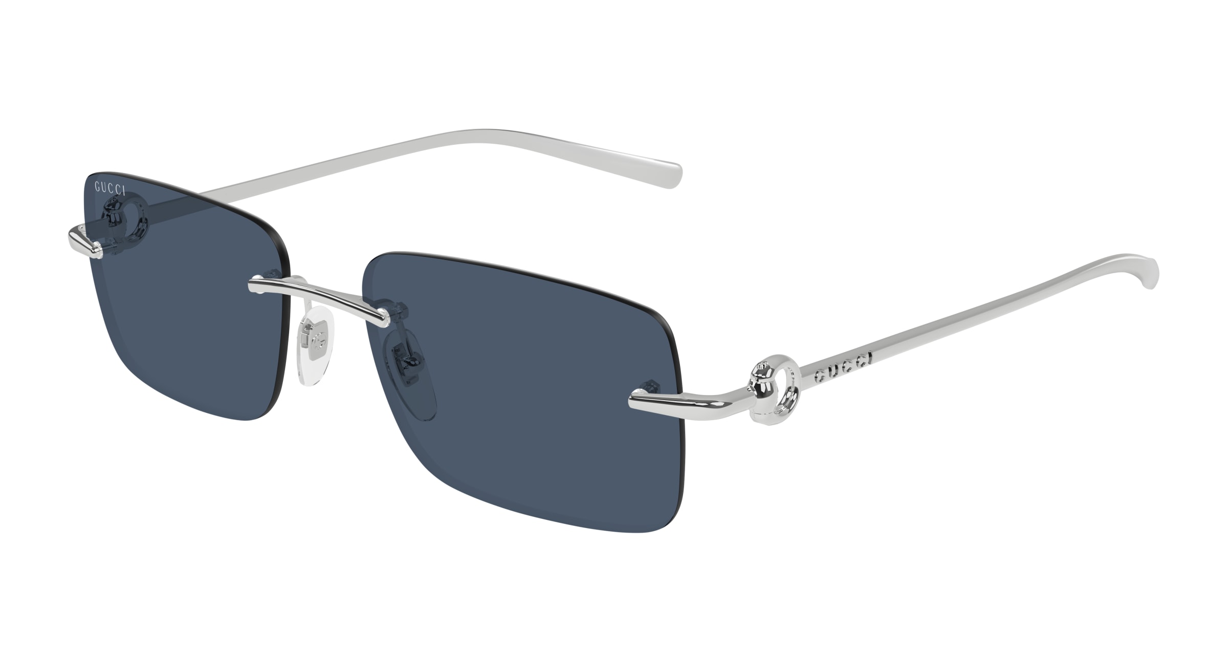 GUCCI-1703S/S 003 SILVER-SILVER-BLUE 55*17, Plata, hi-res image number 0