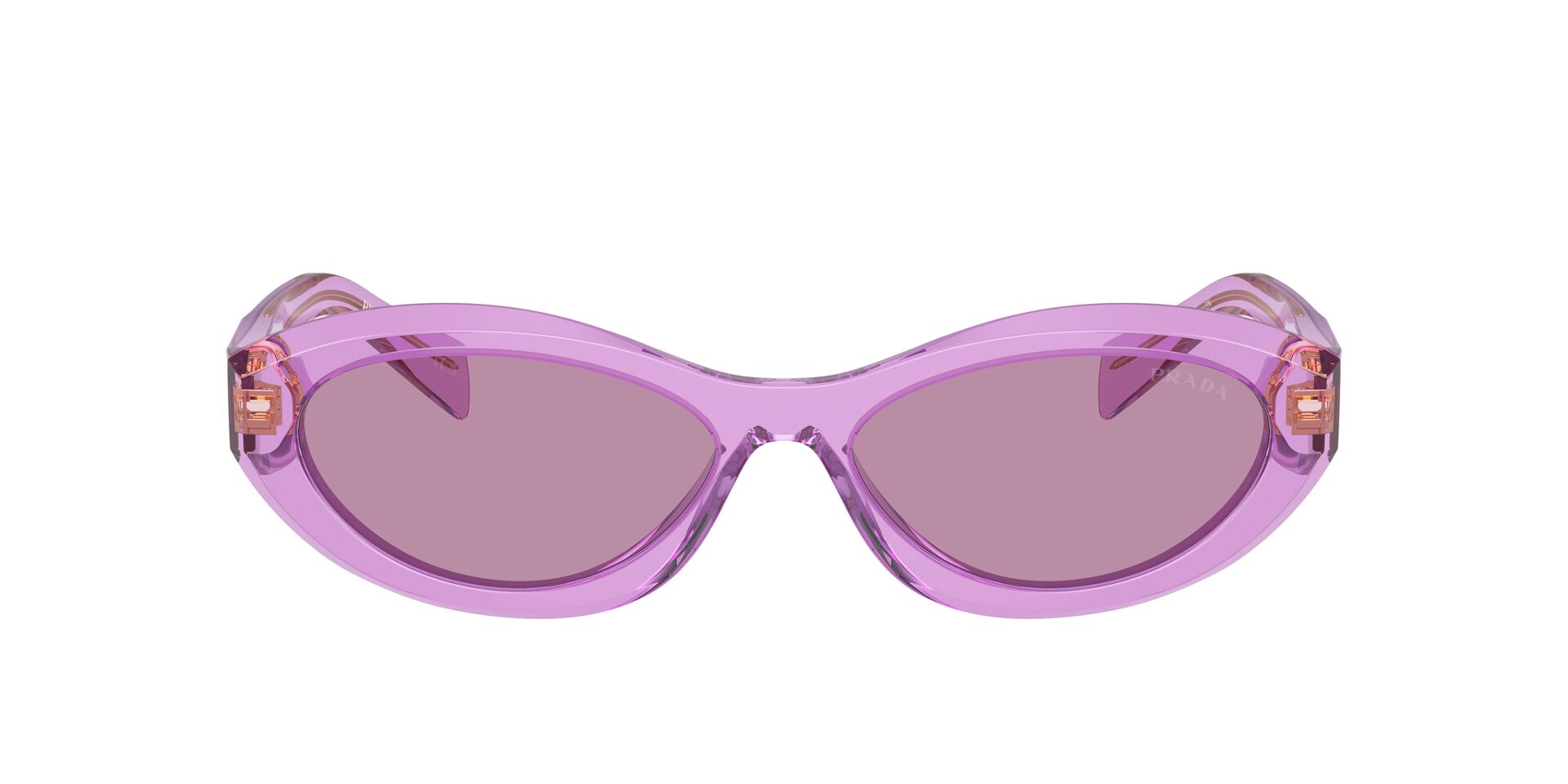 PRADA-26ZS/S 13R07Q TRANSPARENT AMETHYST/DARK VIOLET MIRROR SILVER INT 55*16, Amatista transparent, hi-res image number 1