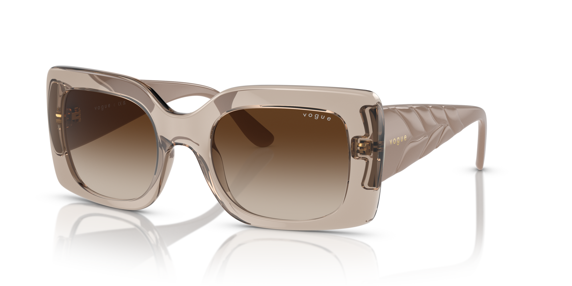 VOGUE-5481/S 299013 TRANSPARENT CARAMEL(GRADIENT BROWN 52*21, Caramel transparent, hi-res image number 0