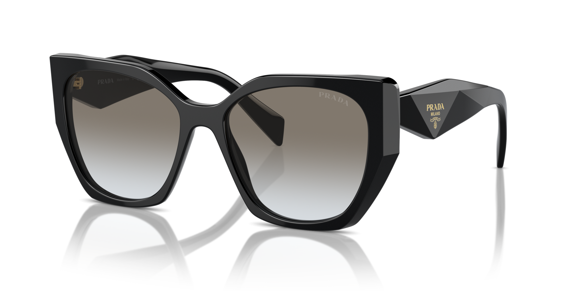 PRADA-19ZS/S 1AB0A7 BLACK (GREY GRADIENT 55*17, Negre, hi-res image number 0
