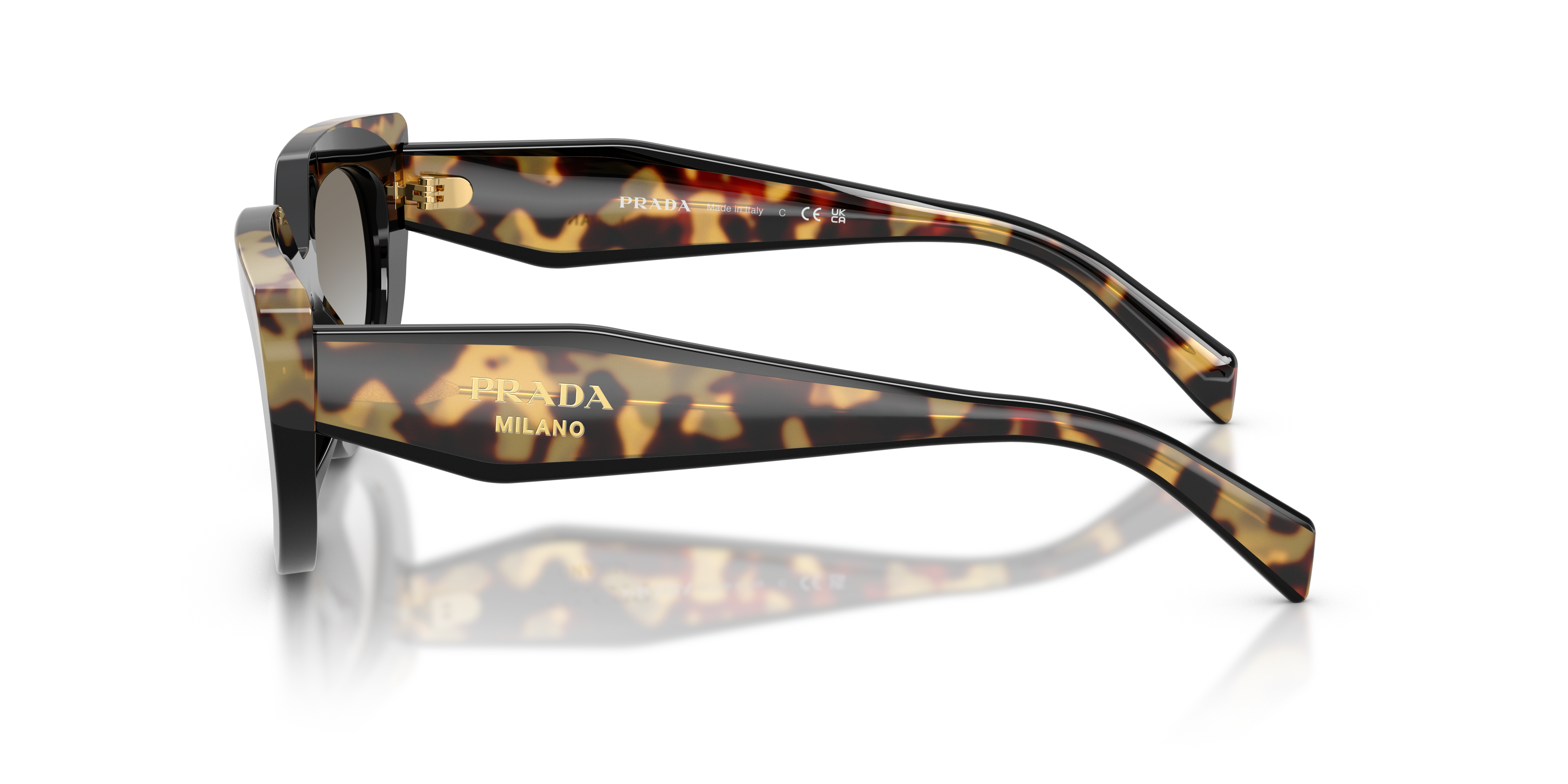 PRADA-D02S/S 0CD80L BLACK/MEDIUM TORTOISE(GREY GRADIENT 53*20, Negro/Havana, hi-res image number 2