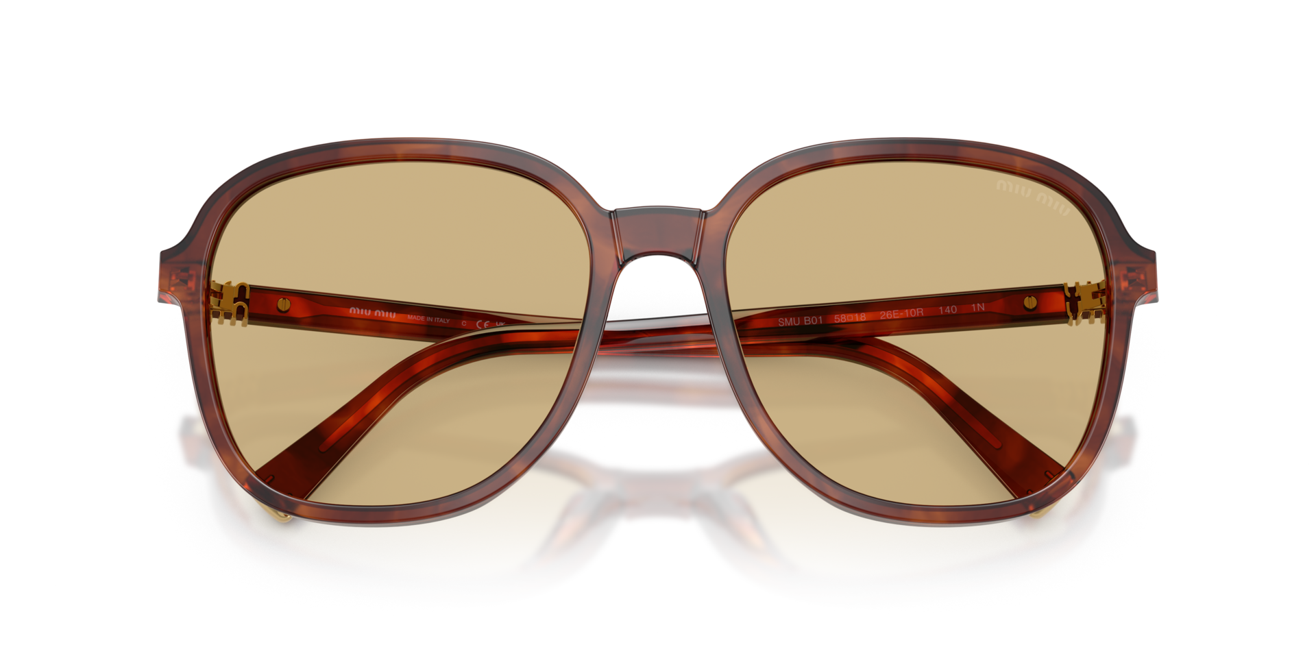 MIUMIU-B01S/S 26E10R STRIPED TOBACCO(YELLOW 58*18, , hi-res image number 3