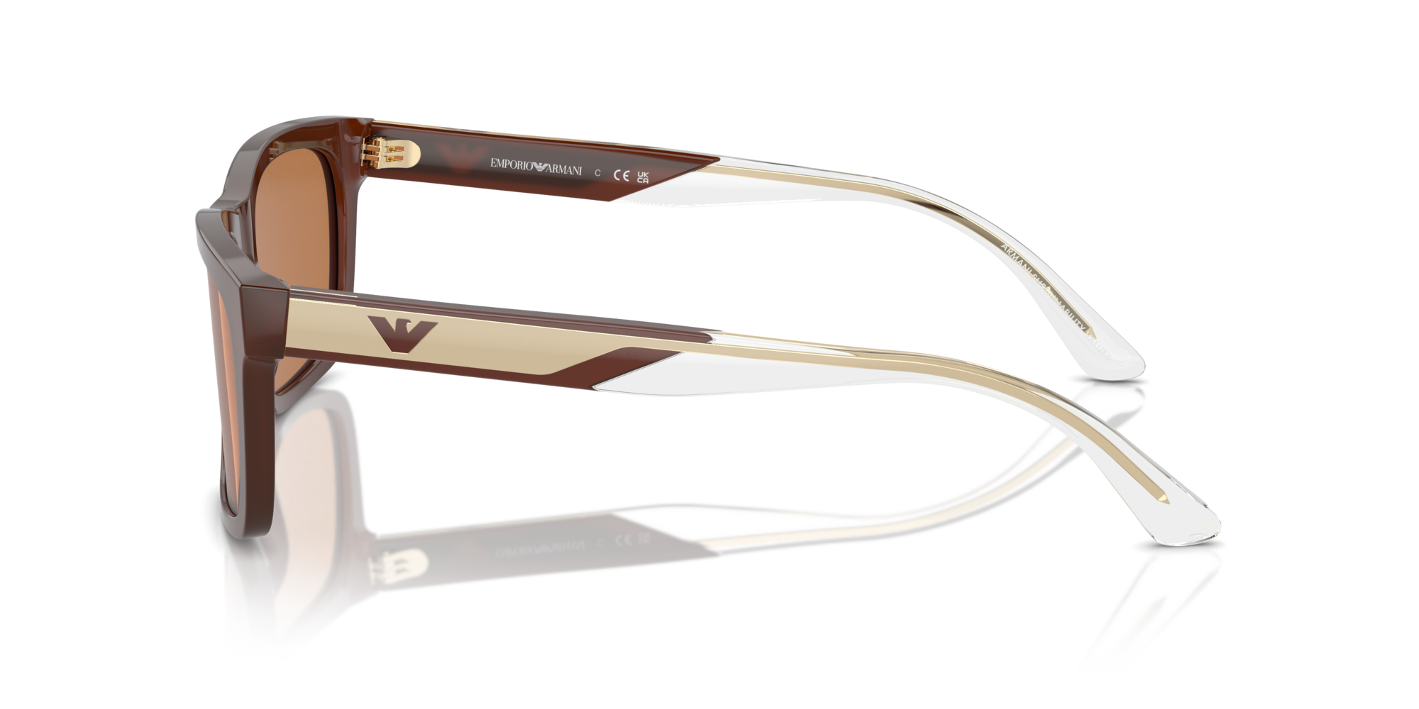 EMPORIO-4224/S 609573 SHINY OPALINE BROWN(BROWN 57*19, Marró, hi-res image number 2