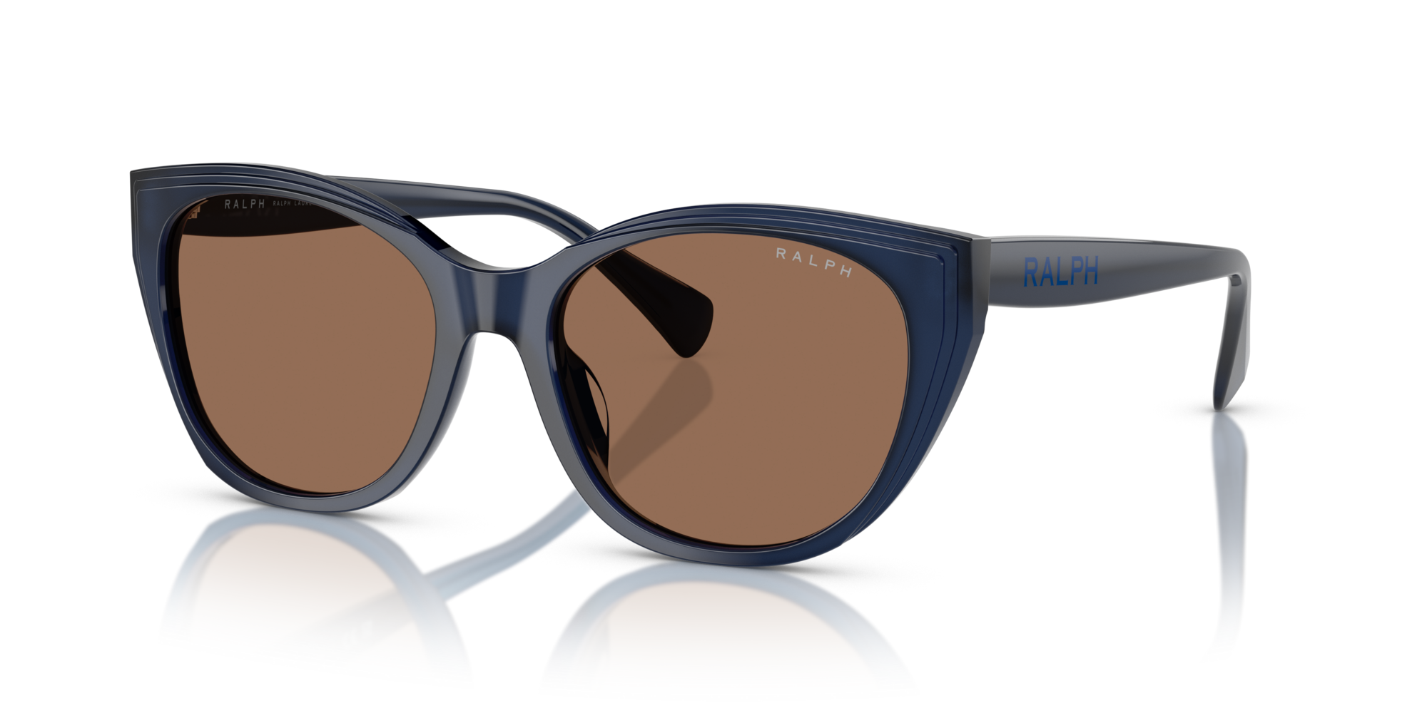 RALPH-5324U/S 605973 SHINY TRANSPARENT OPAL BLU(BROWN 56*18, Blau, hi-res image number 0