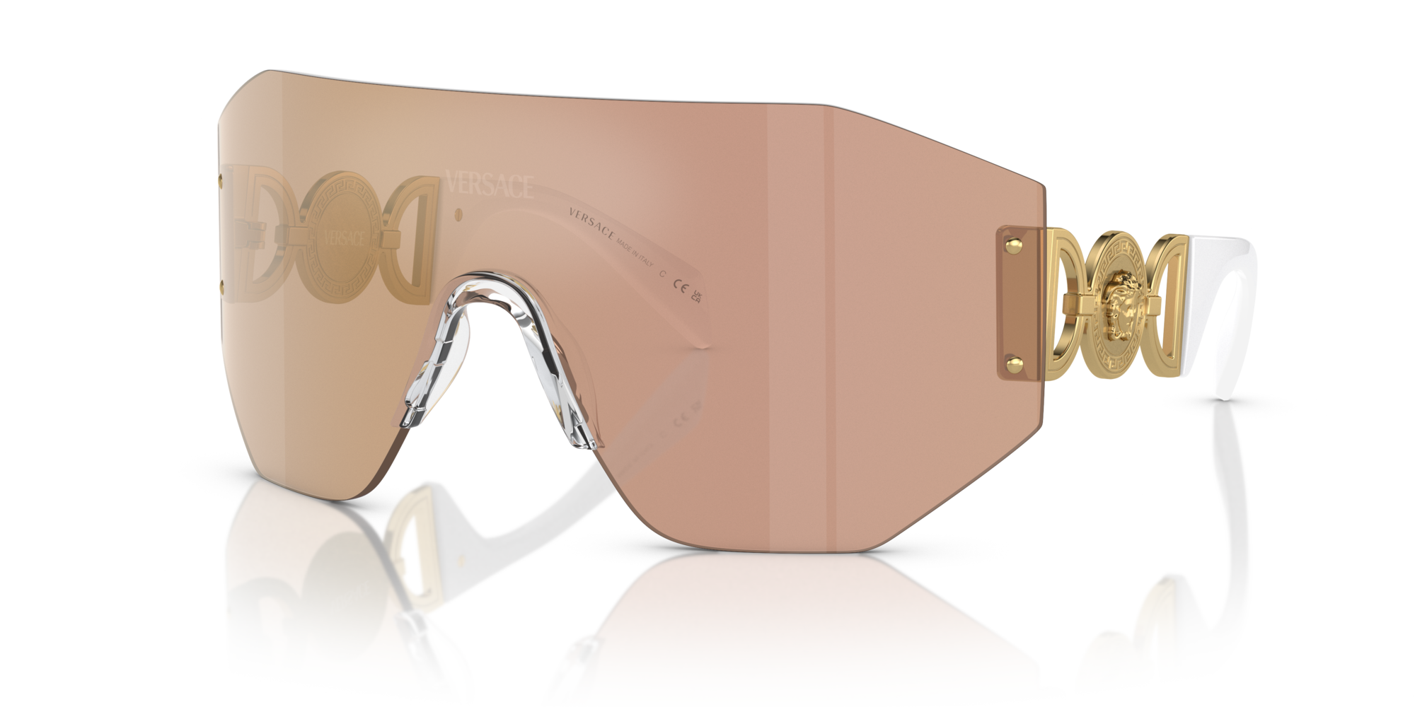 VERSACE-2258/S 10027J DARK BROWN MIRROR ROSE GOLD 45*00, , hi-res image number 0