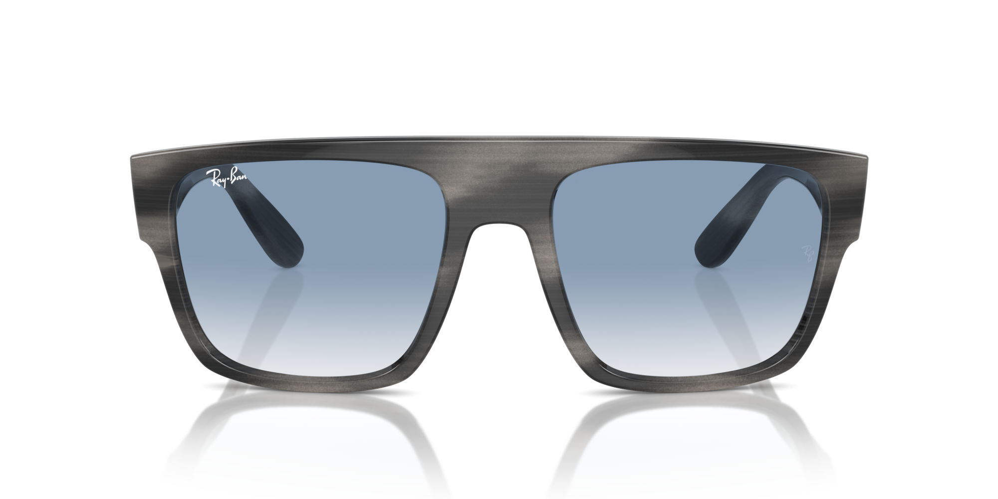 RB-0360S 14043F STRIPED GRAY/CLEAR GRADIENT BLUE 57*20, Gris a ratlles, hi-res image number 1