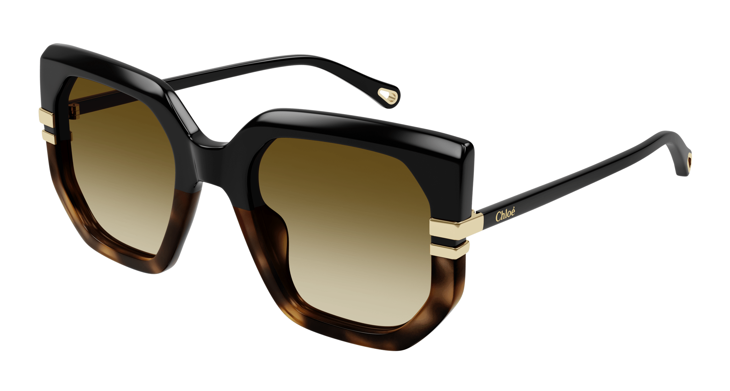 CHLOE-0240S/S 003 BLACK (BROWN) 53*23, Negre | Havana, hi-res image number 0