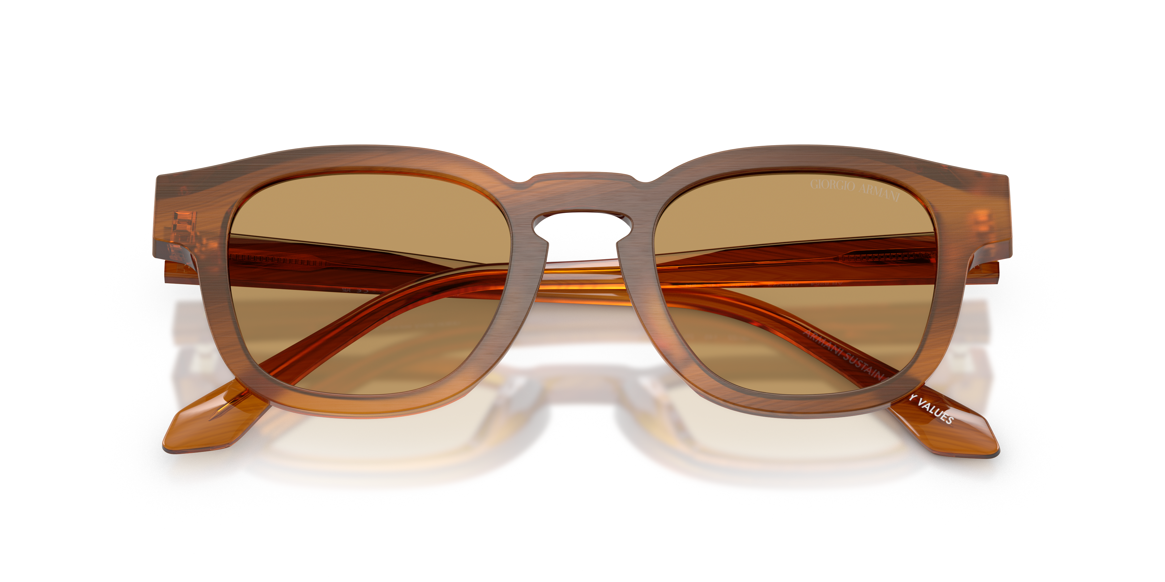 ARMANI-8254U/S 616373 BRUSHED STRIPED HONEY(BROWN 48*22, , hi-res image number 4
