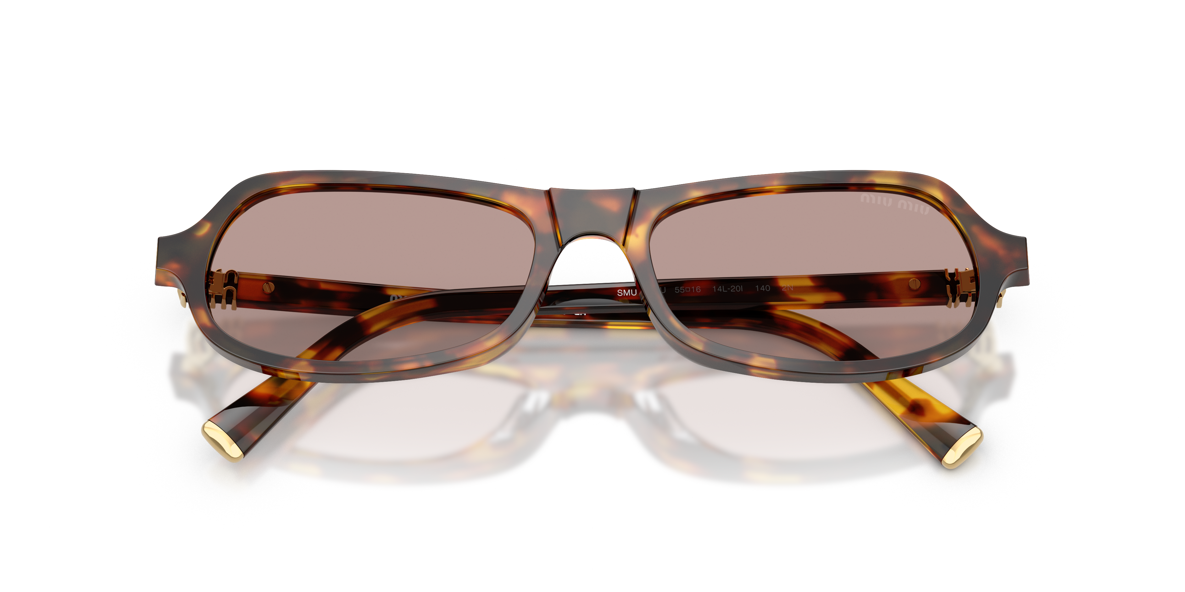 MIUMIU- B10SU/S 14L20I HONEY HAVANA(LIGHT PURPLE BROWN 55*17, Havana, hi-res image number 4