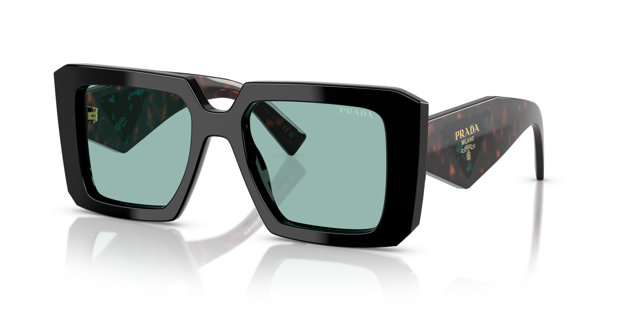 PRADA-23YS/S 26B-40K NEGRA/HABANA(VERDE) 51*19, Negre, hi-res image number 0