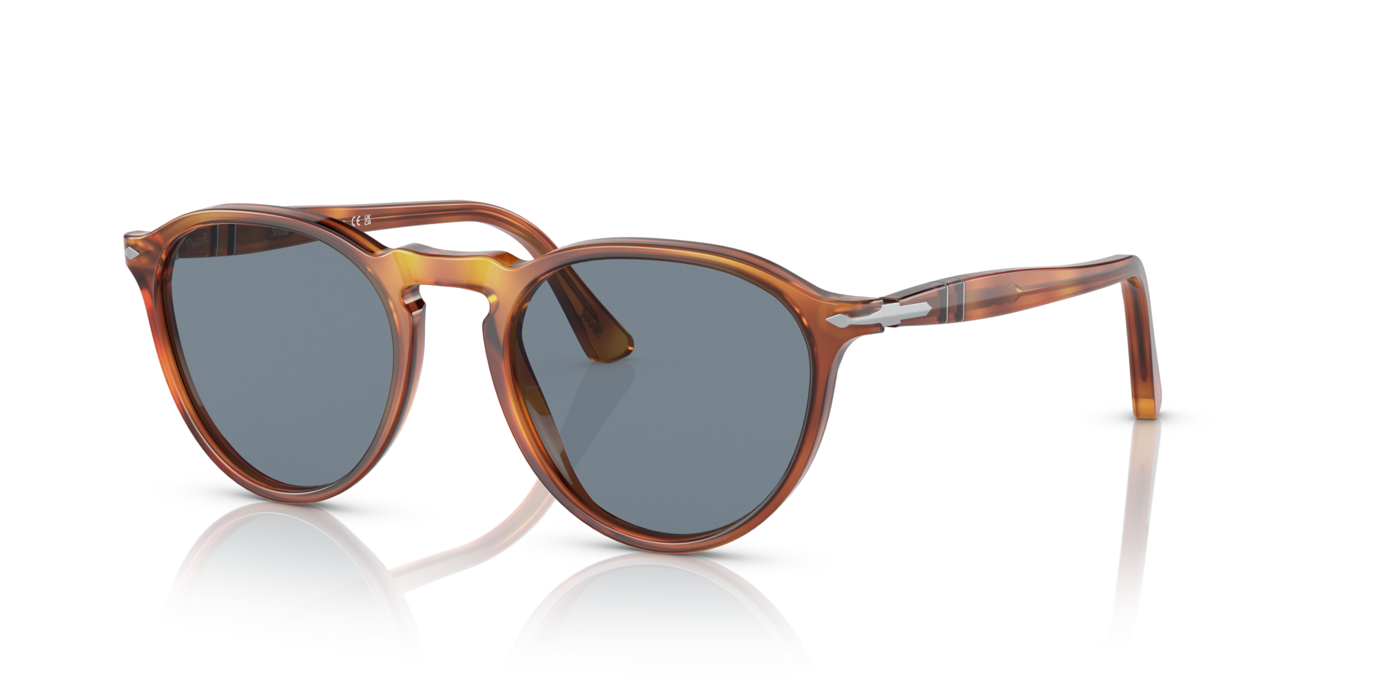 PERSOL-3286S/S 96/56 TERRA DI SIENA LIGHT BLUE 51*19, Terra di siena, hi-res image number 0