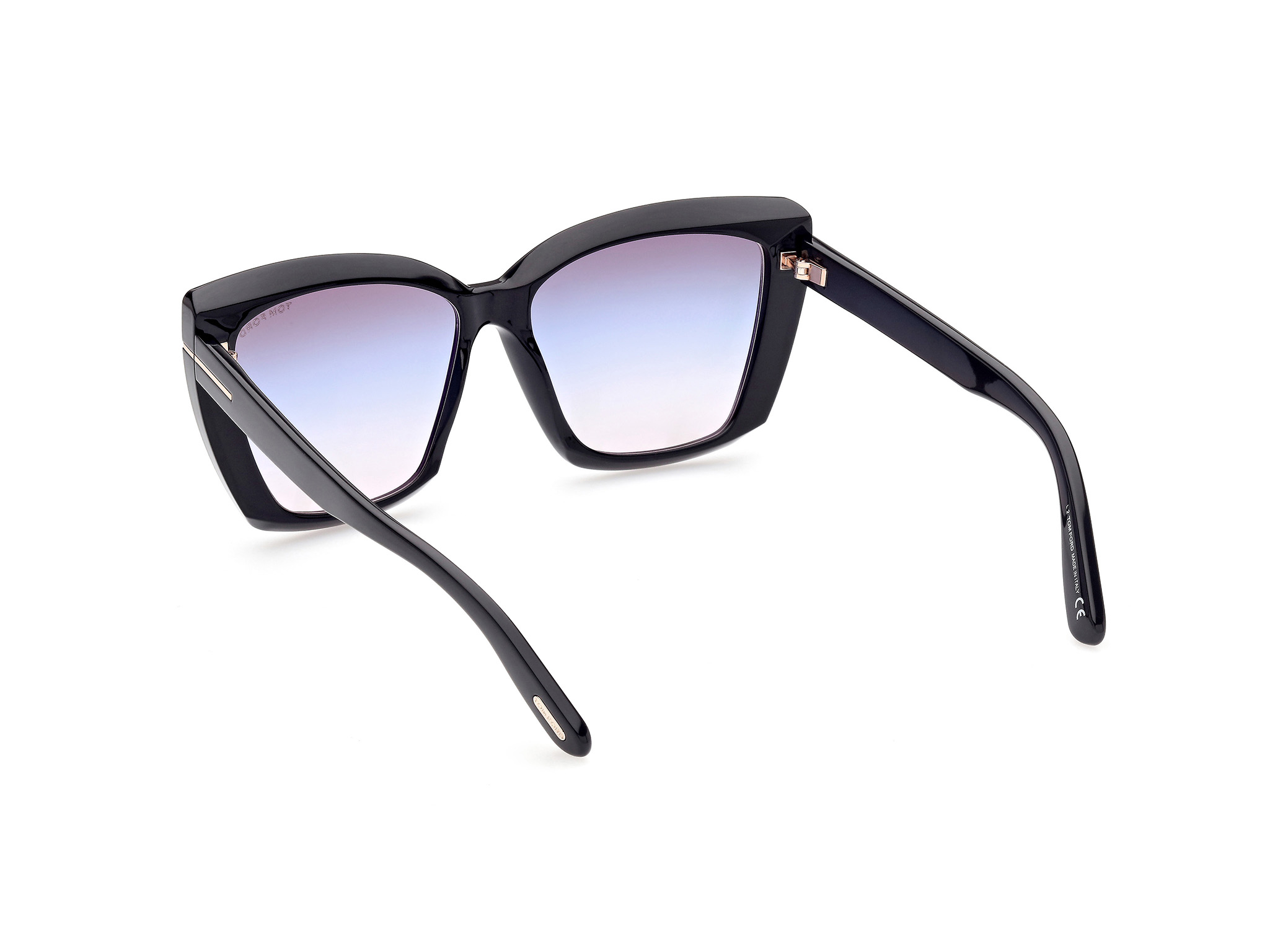 TOMFORD-0920/S 01B shiny black  (gradient smoke 57*15, Negre, hi-res image number 2
