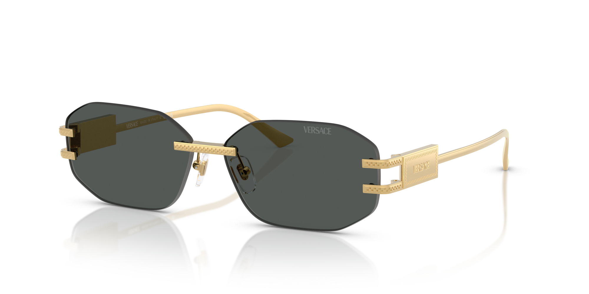VERSACE-2274/S 100287 GOLD(DARK GREY 58*13, , hi-res image number 0
