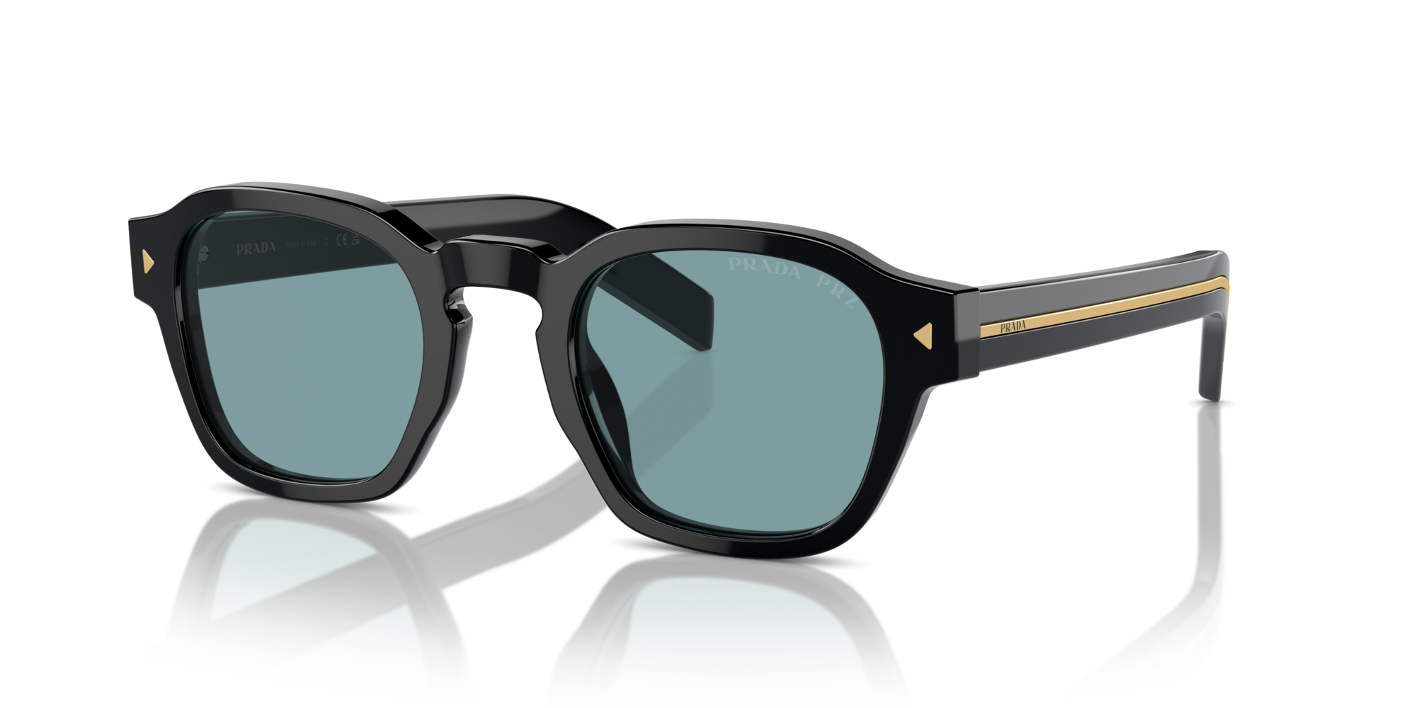 PRADA-A16S/S 16K04D BLACK(GREEN POLAR) 49*24, Negre, hi-res image number 0