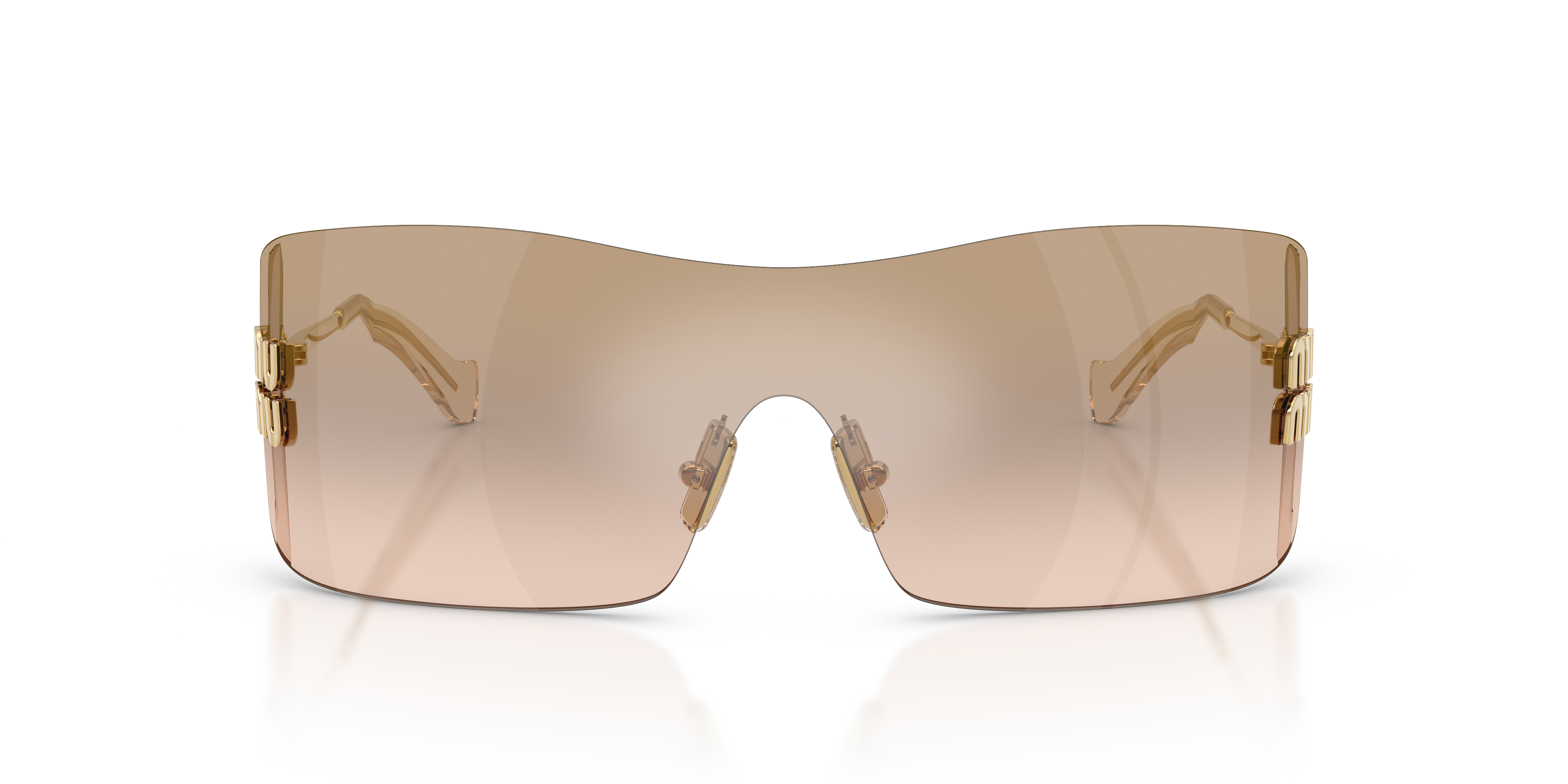 MIUMIU- B53S/S 5AK20P GOLD(LIGHT BROWN MIRROR BRONZE GRAD 44*0, , hi-res image number 1