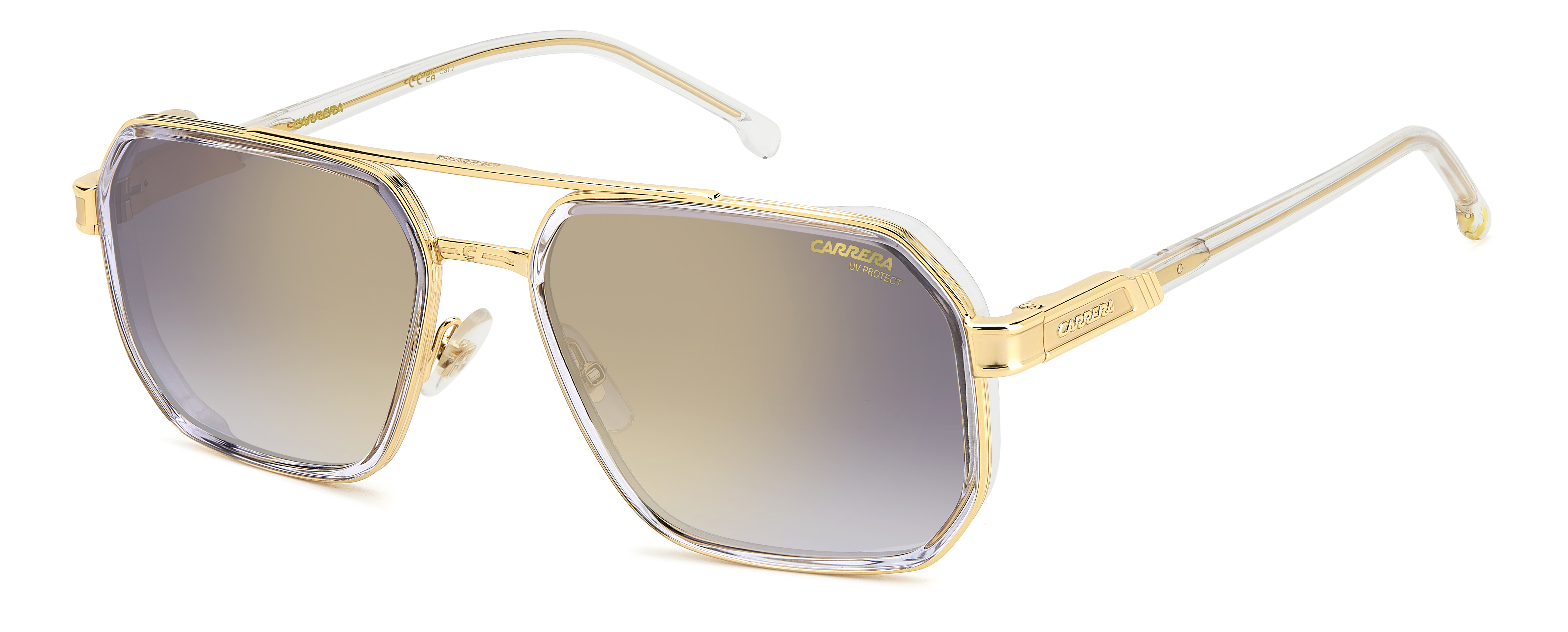 CARRERA-1069/S REJ*FQ CRYSTAL GOLD(GREY SHADED GOLD MIRROR 58*19, Transparent | Daurat, hi-res image number 0