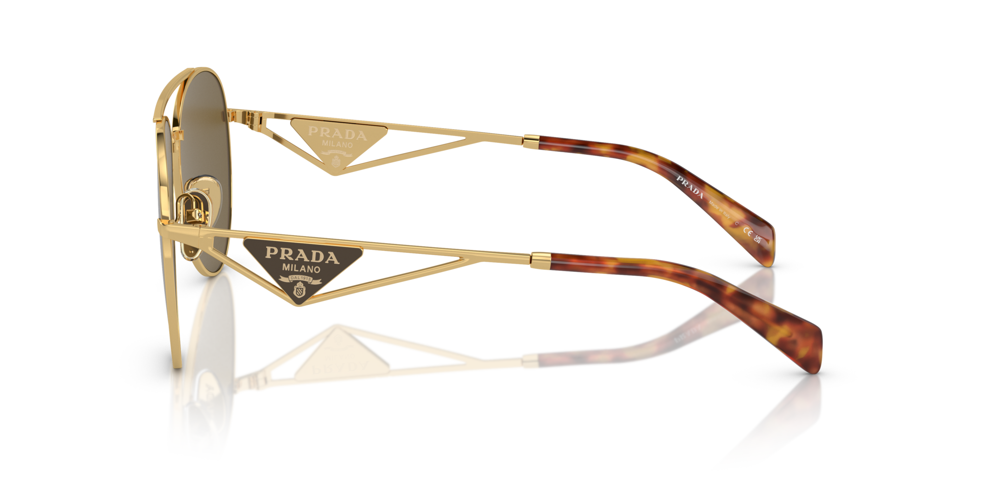 PRADA-73ZS/S 5AK01T GOLD DARK BROWN 58*14, , hi-res image number 2
