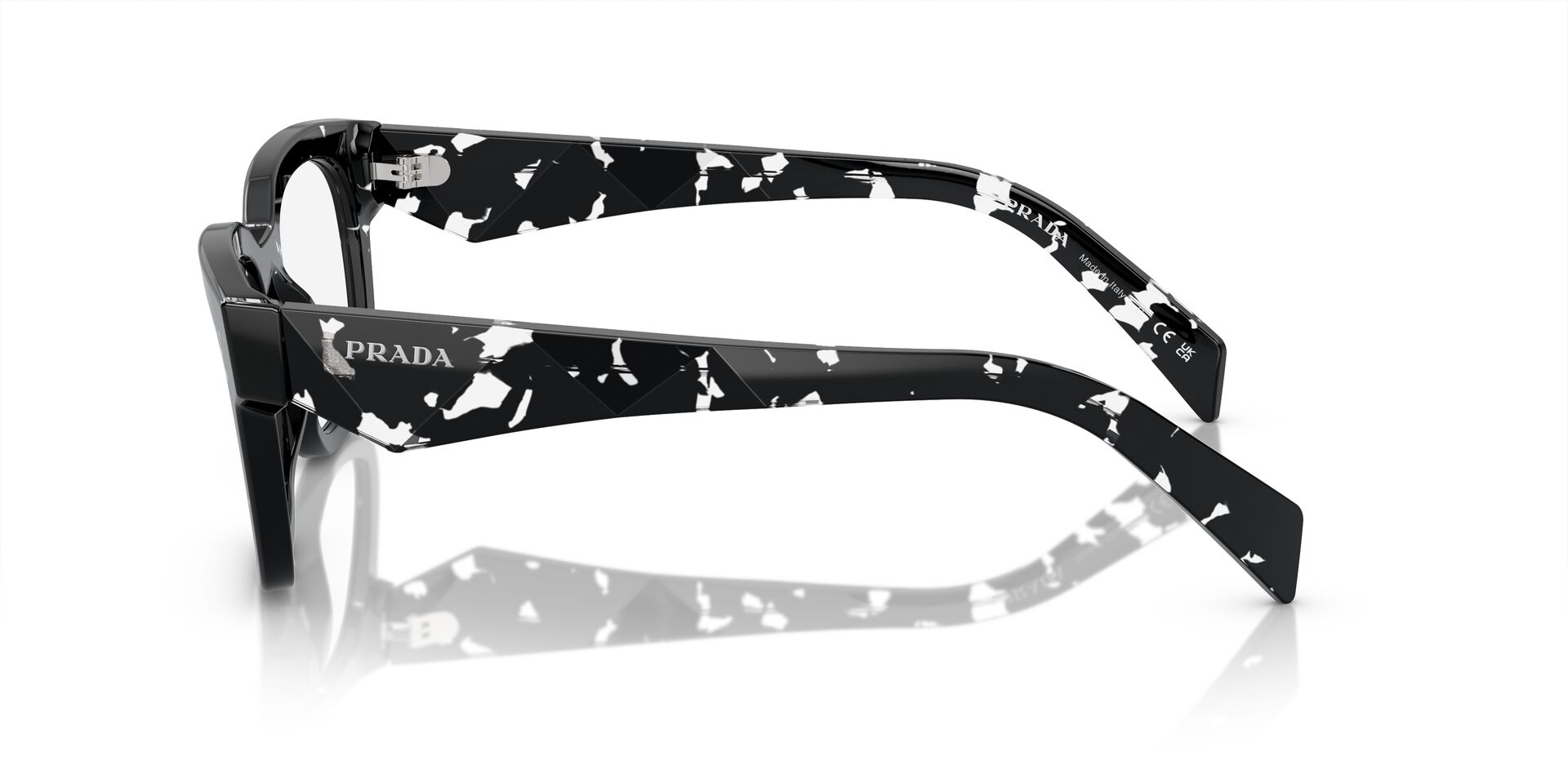 PRADA-A10V/G 15O1O1 HAVANA BLACK/TRANSPARENT 51*20, Transparent negre havana, hi-res image number 2