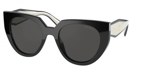 PRADA-14WS/S 09Q5S0 BLACK/TALC(DARK GREY 52*20, Negre, hi-res image number 0