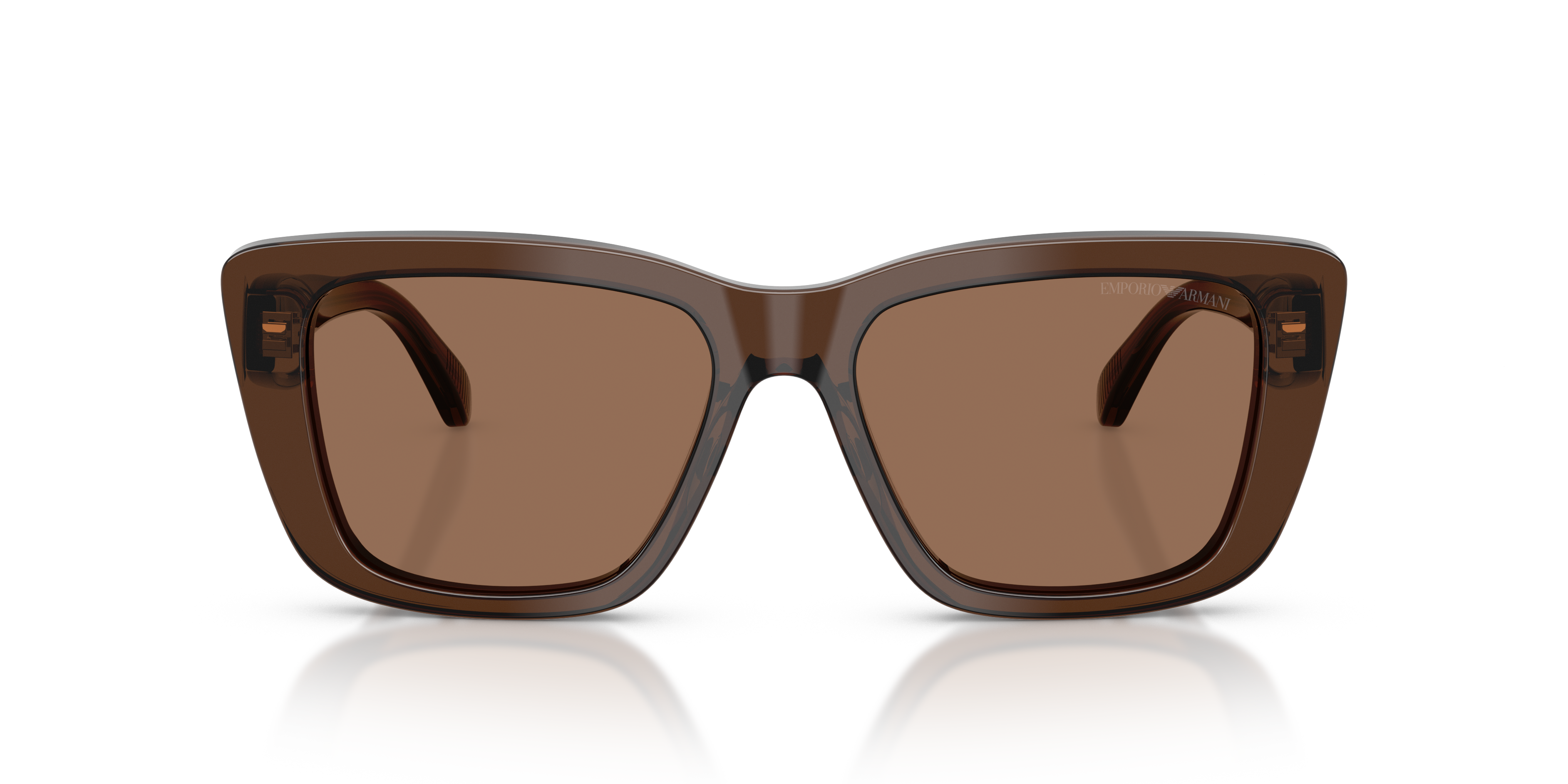 EMPORIO-4246U/S 625173 SHINY TRANSPARENT BROWN(DARK BROWN 54*17, , hi-res image number 1