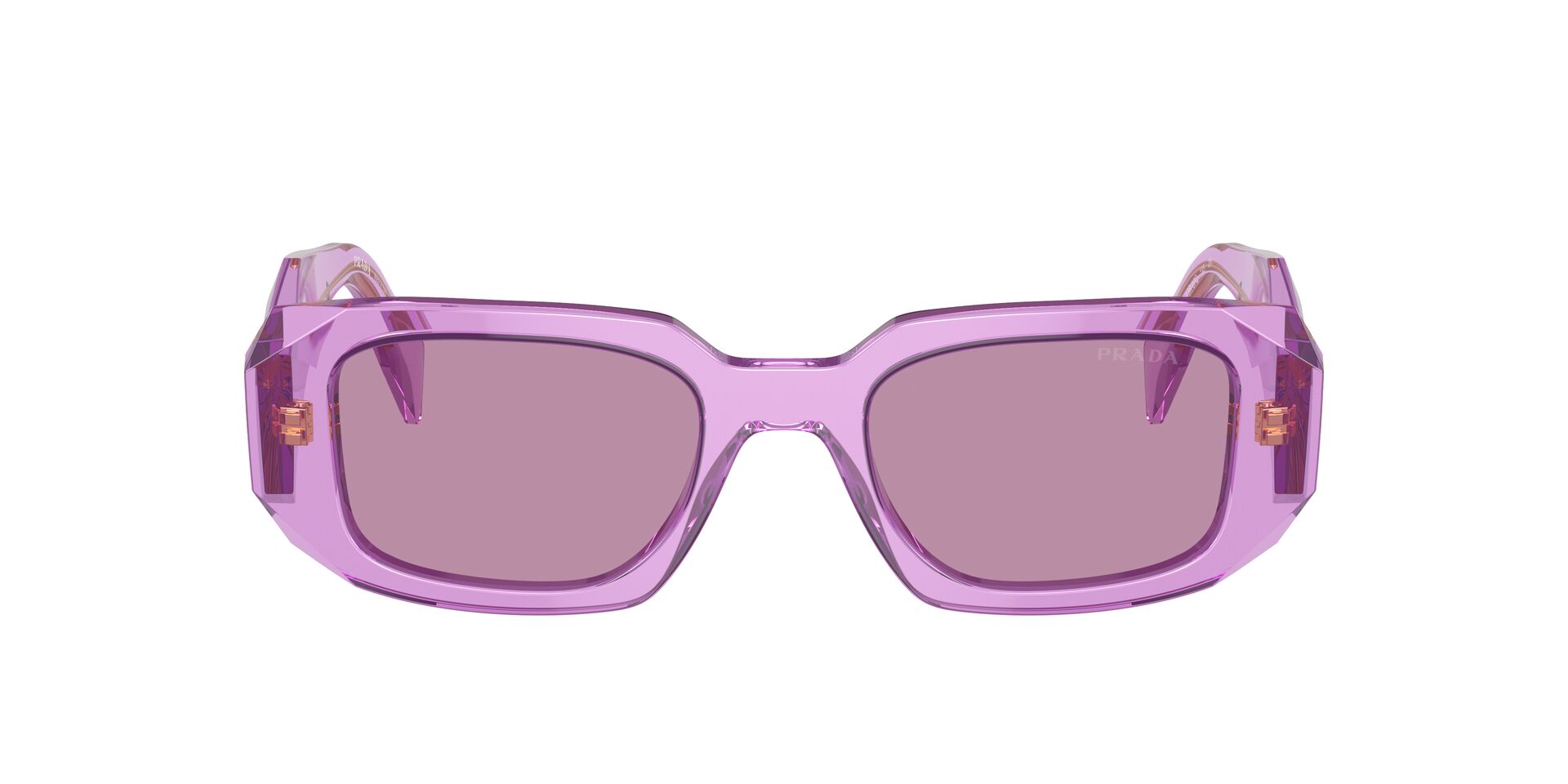 PRADA-17WS/S 13R07Q TRANSPARENT AMETHYST/DARK VIOLET MIRROR SILVER INT 49*20, Amatista transparent, hi-res image number 1