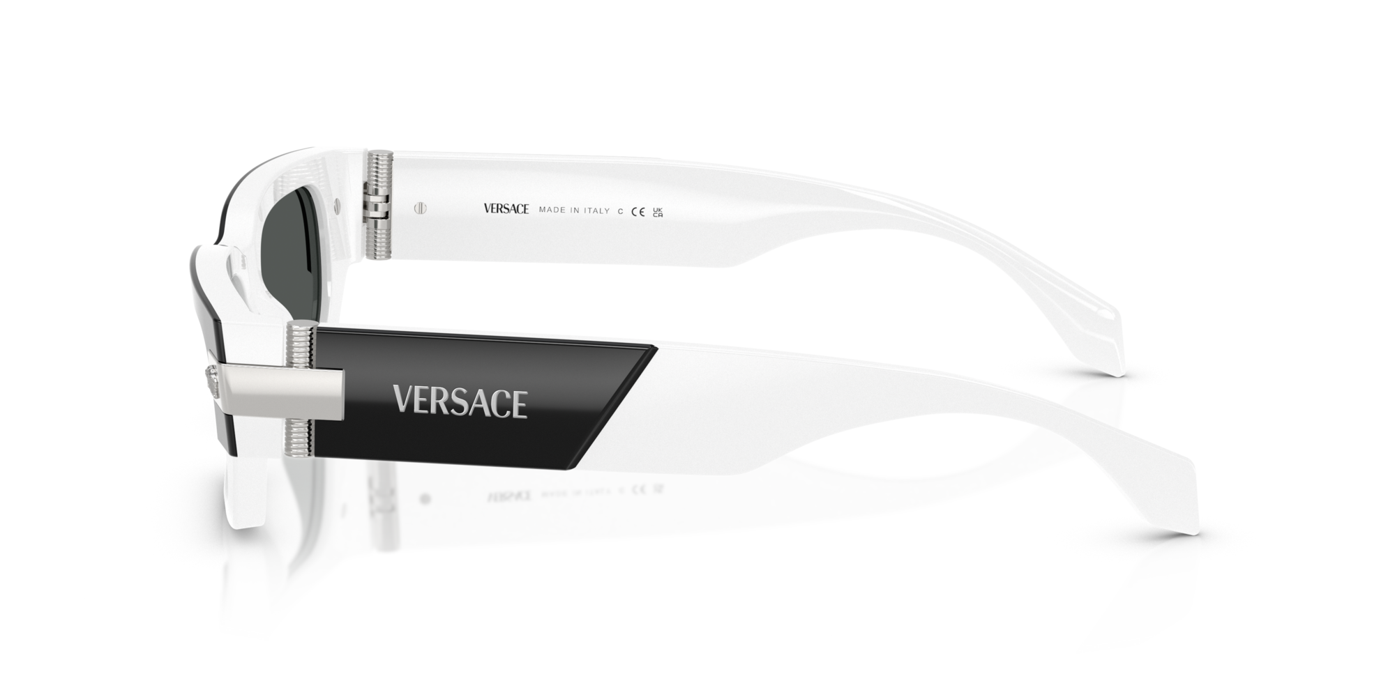 VERSACE-4465/S 545987 TOP BLACK/WHITE(DARK GREY 53*18, , hi-res image number 2