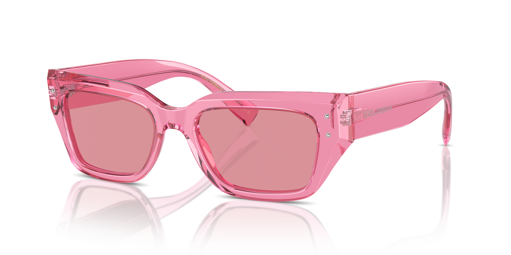 GABBANA-4462/S 314830 TRANSPARENT PINK(PINK MIRROR INTERNAL SILVER 52*18, Rosa transparent, hi-res image number 0