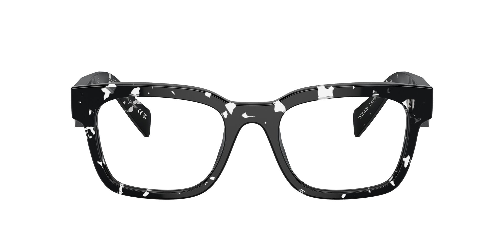 PRADA-A10V/G 15O1O1 HAVANA BLACK/TRANSPARENT 51*20, Transparent negre havana, hi-res image number 1