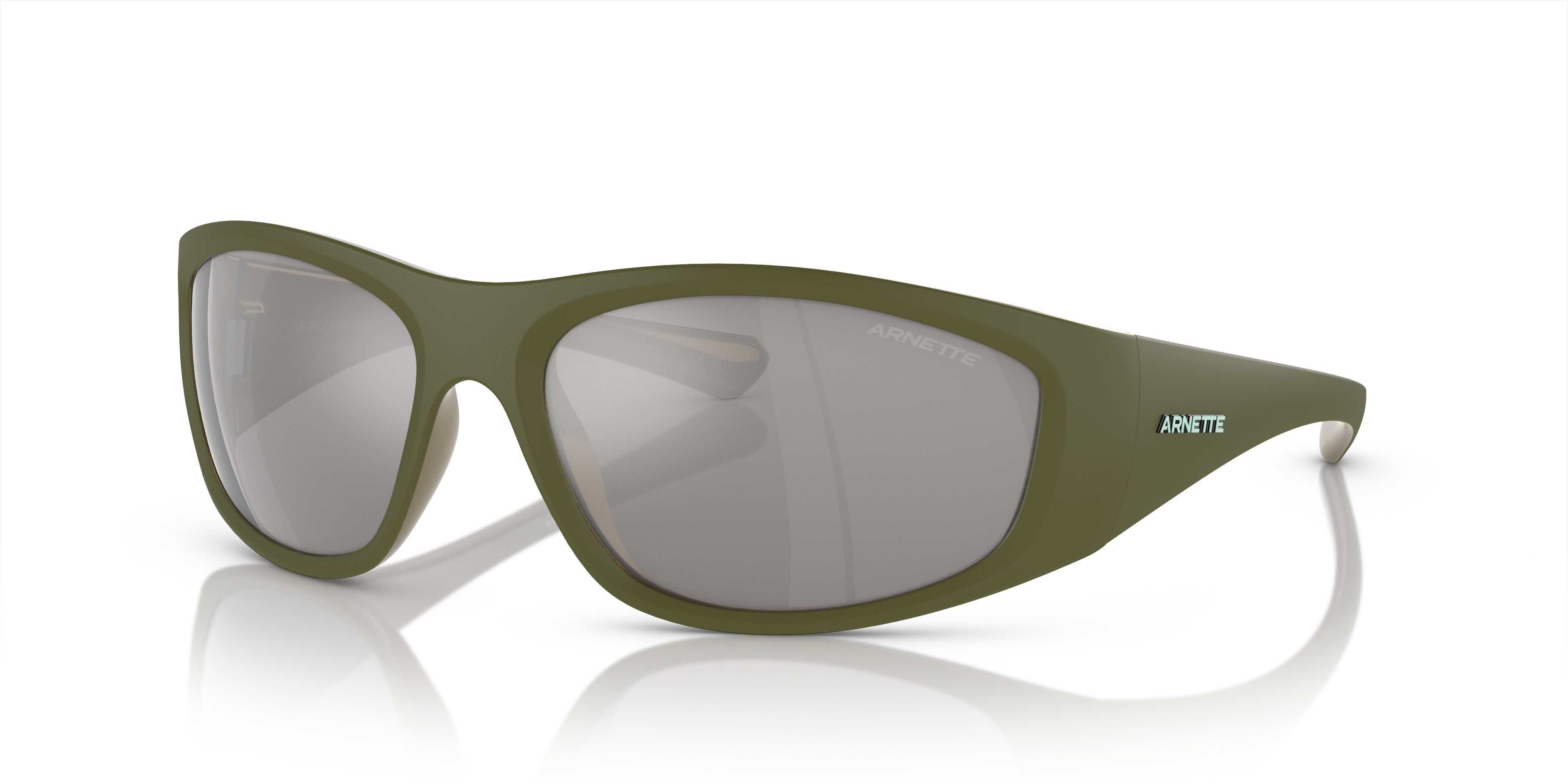 ARNETTE-4331 29246G MATT MILITARY/ALUMINA LT GREEN(LIGHT GREY MIRROR SILVER 80 64*18, Negre, hi-res image number 0