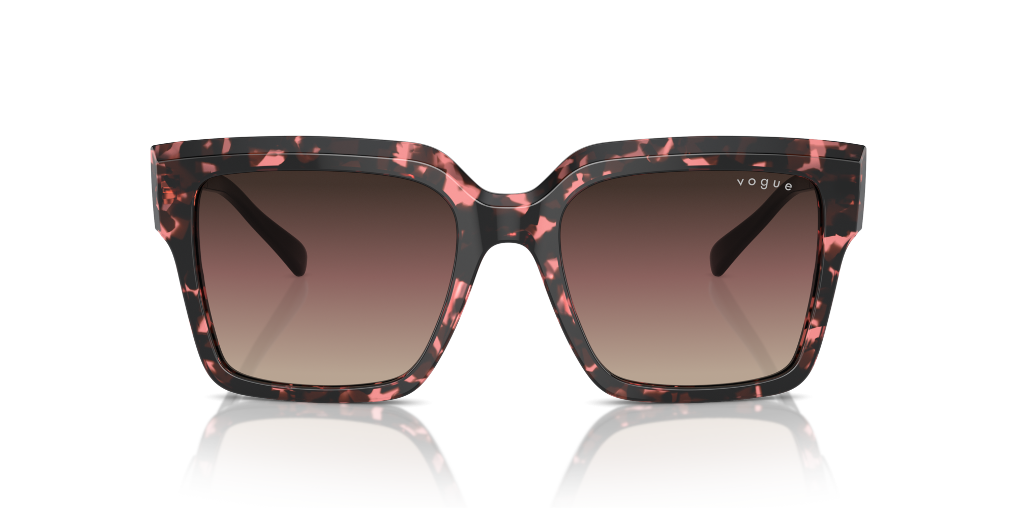 VOGUE-5553/S 3148E2 RED TORTOISE(BROWN GRAD PURPLE GRAD BLACK 54*19, Vermell havana, hi-res image number 1