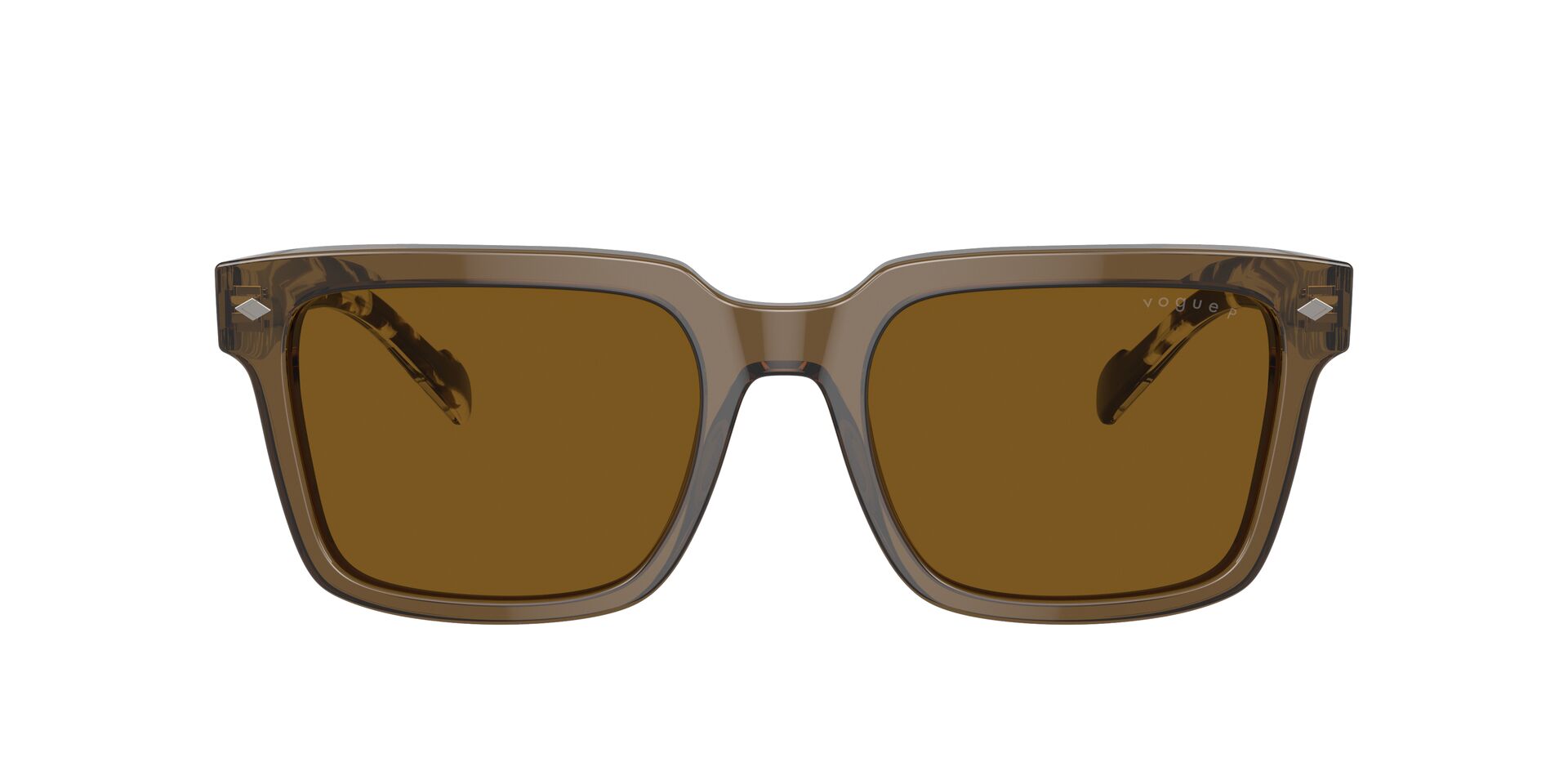 VOGUE-5573/S 314483 TRANSPARENT OLIVE GREEN(DARK BROWN POLAR 55*20, Verd transparent, hi-res image number 1