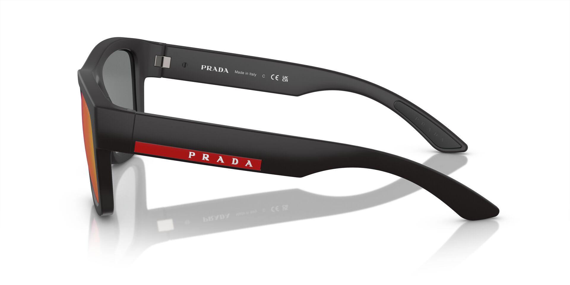 PRADA-SPORT-01ZS/S DG008F BLACK RUBBER(DARK GREY MIRROR BLUE/RED 56*21, Negre, hi-res image number 2