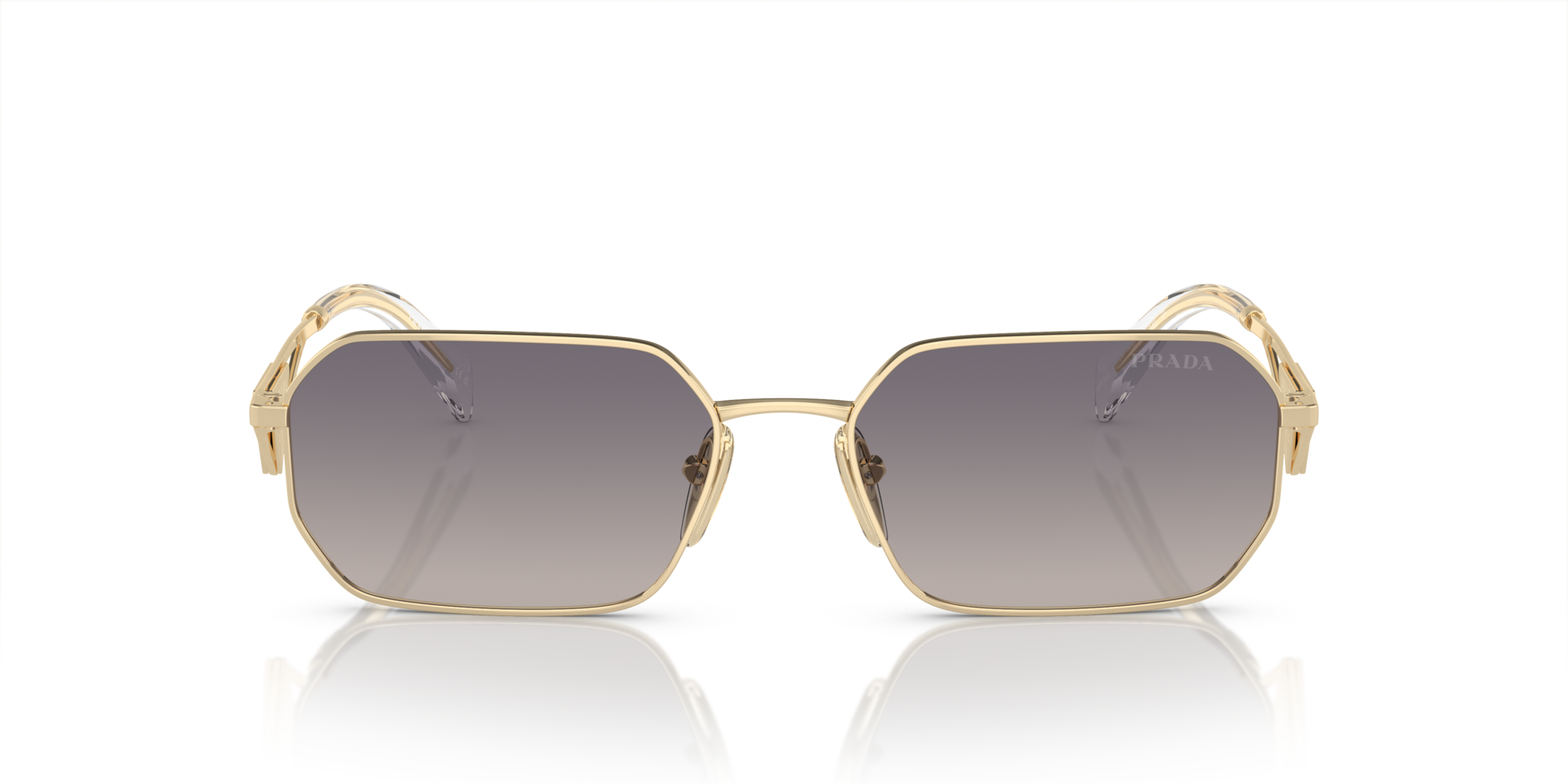 PRADA-A51S/S ZVN30C PALE GOLD (GRAD BLUE MIRROR INT SILVER) 58*17, Or pàlid, hi-res image number 1