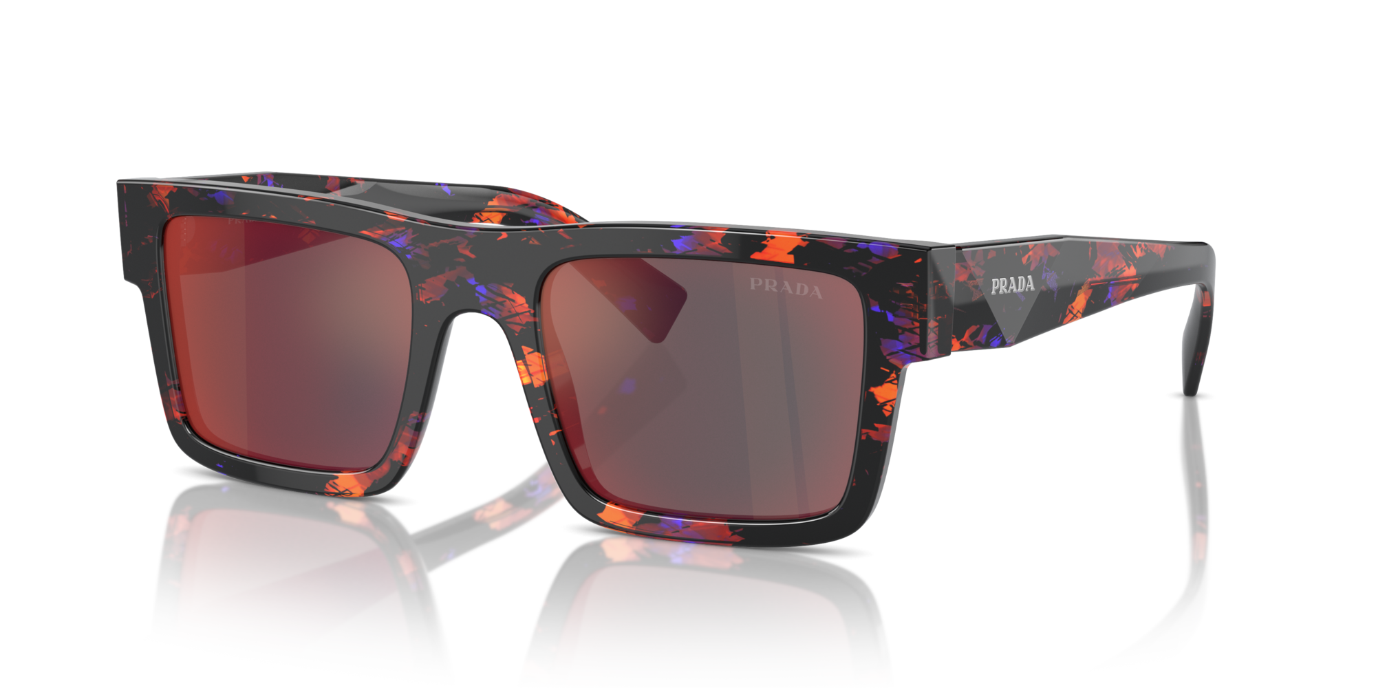 PRADA-19WS/S 06V-40E JASPE ROJO LILA NEGRO 52*21, Abstract taronja, hi-res image number 0