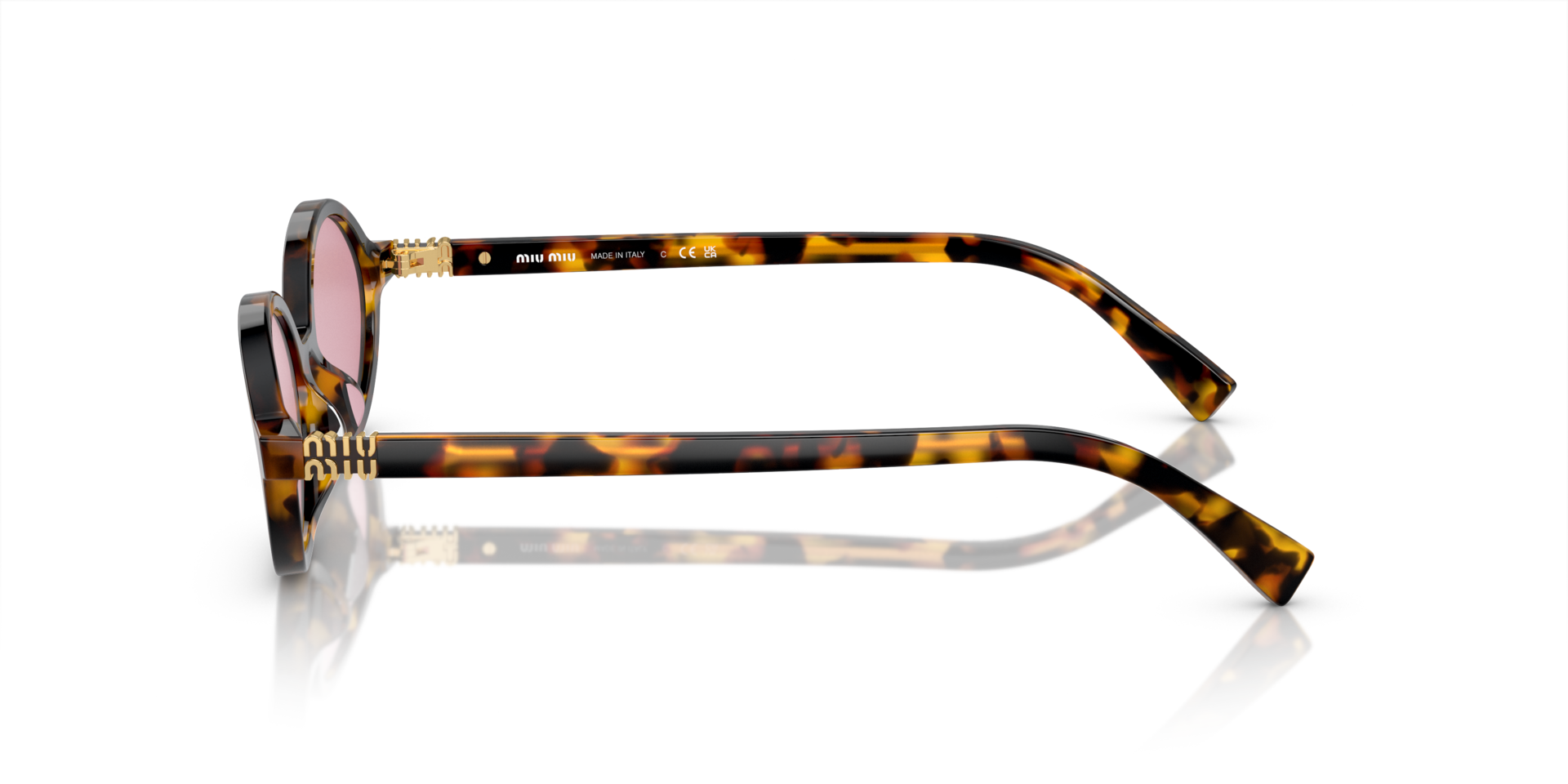 MIUMIU-04ZS/S VAU50D HONEY HAVANA (DARK PINK MIRROR SILVER 50*18, Havana, hi-res image number 3