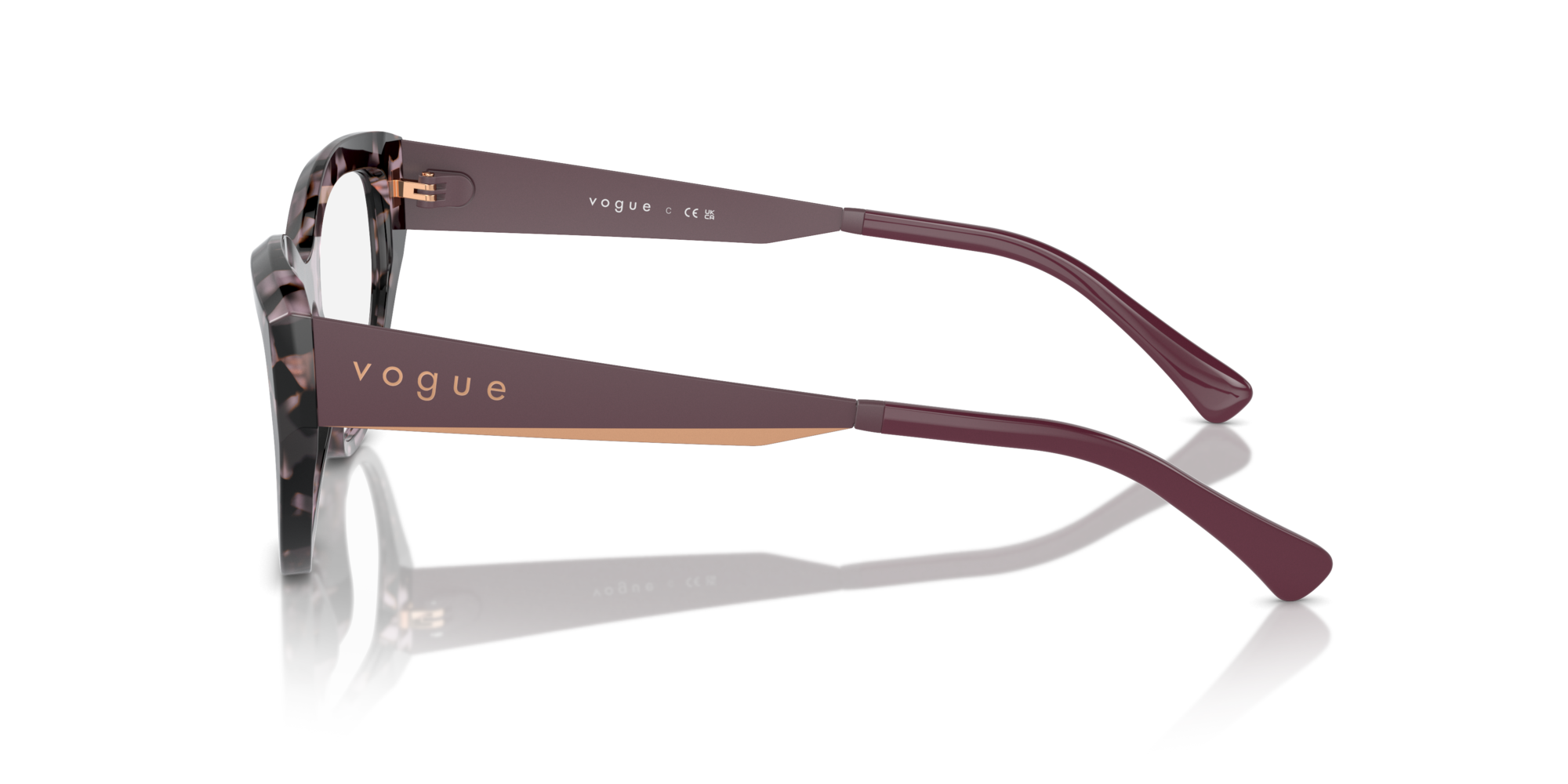 VOGUE-5560/G 3146 VIOLET TORTOISE 51*18, , hi-res image number 2