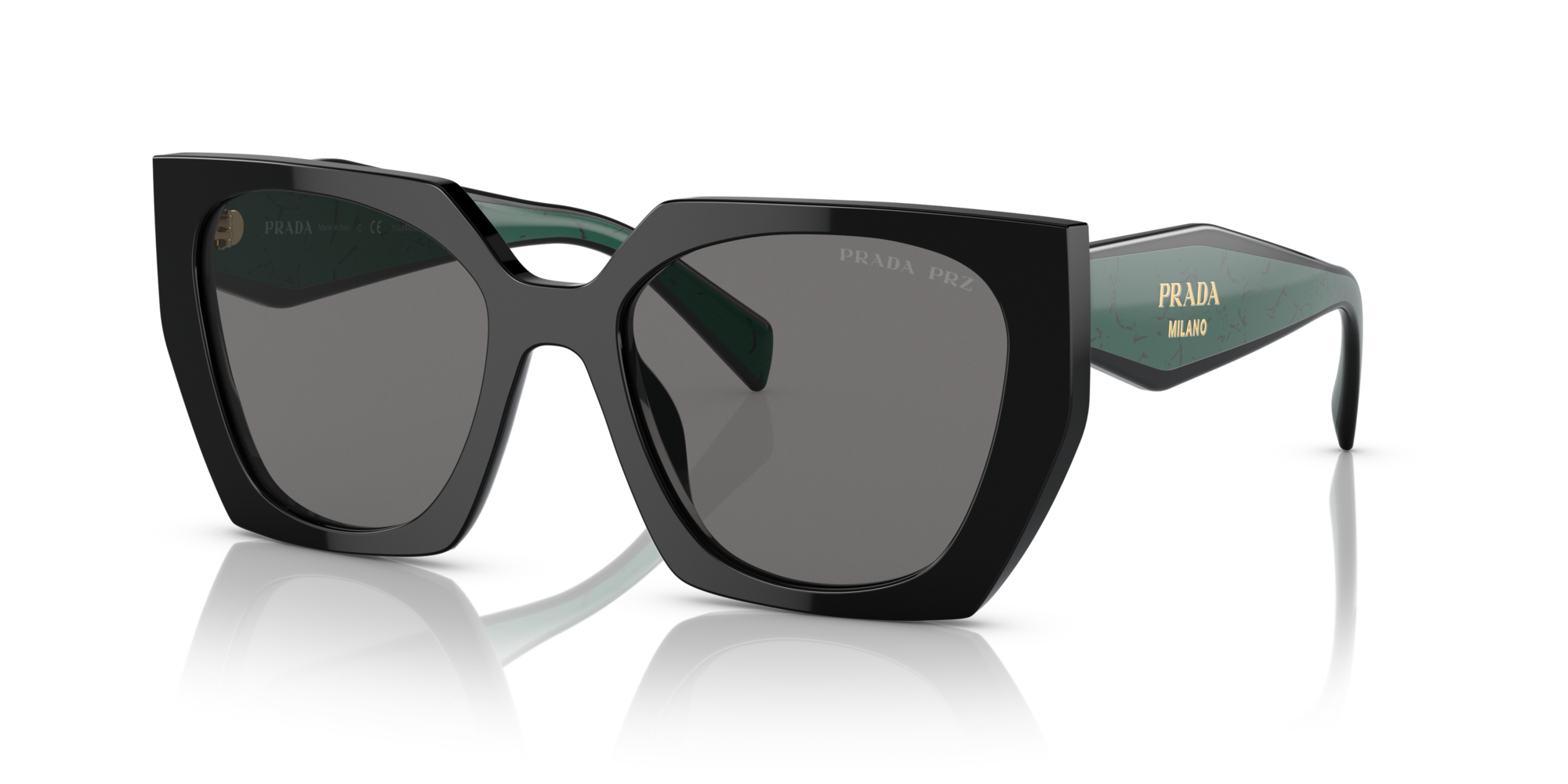 PRADA-15WS/S 1AB-5Z1 NEGRA/NEGRA VERDE 54*19, Negre, hi-res image number 0