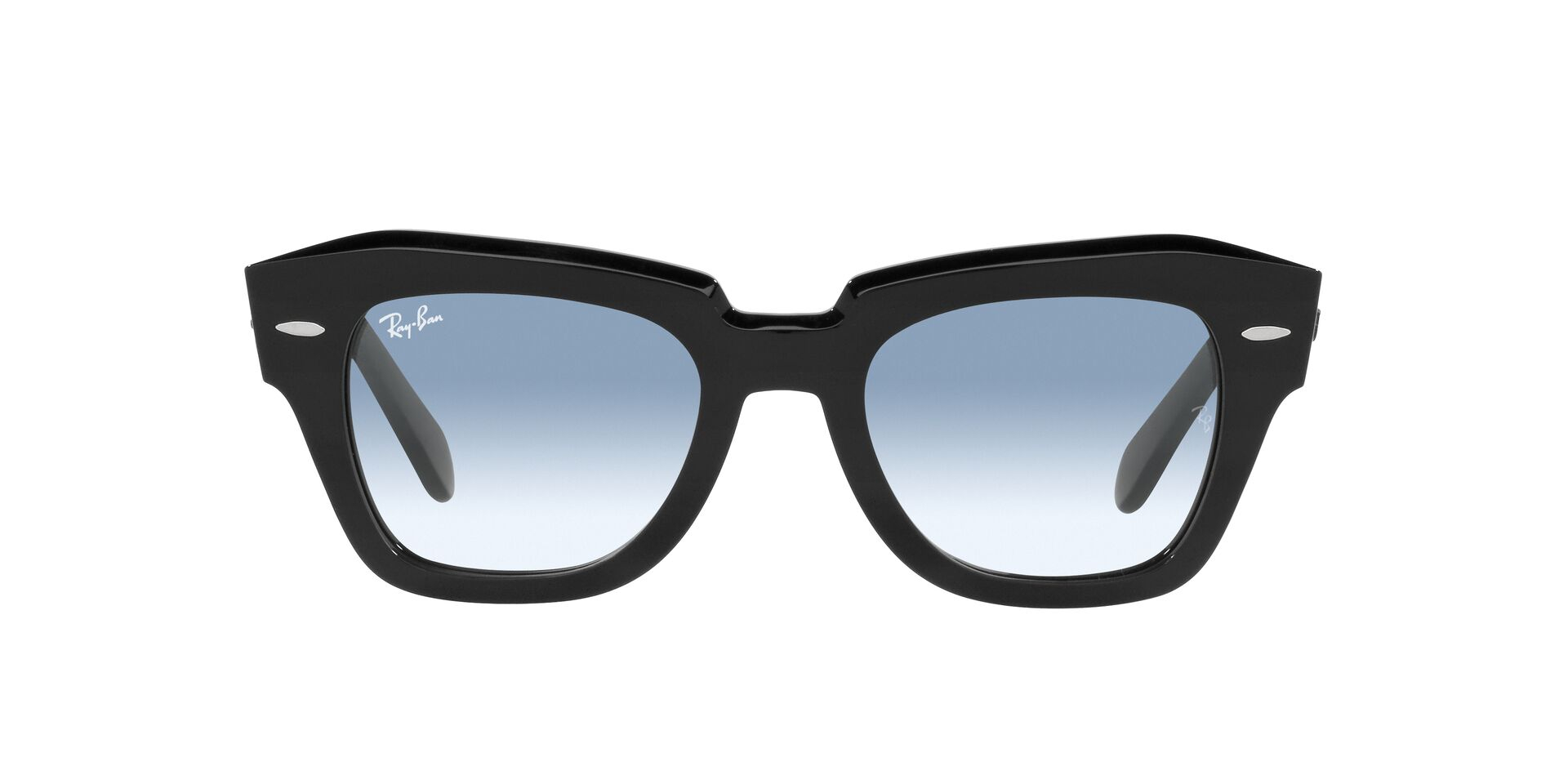 RB-2186 12943M BLACK ON TRASPARENT(BLUE GRADIENT GREY 49*20, Negre, hi-res image number 1