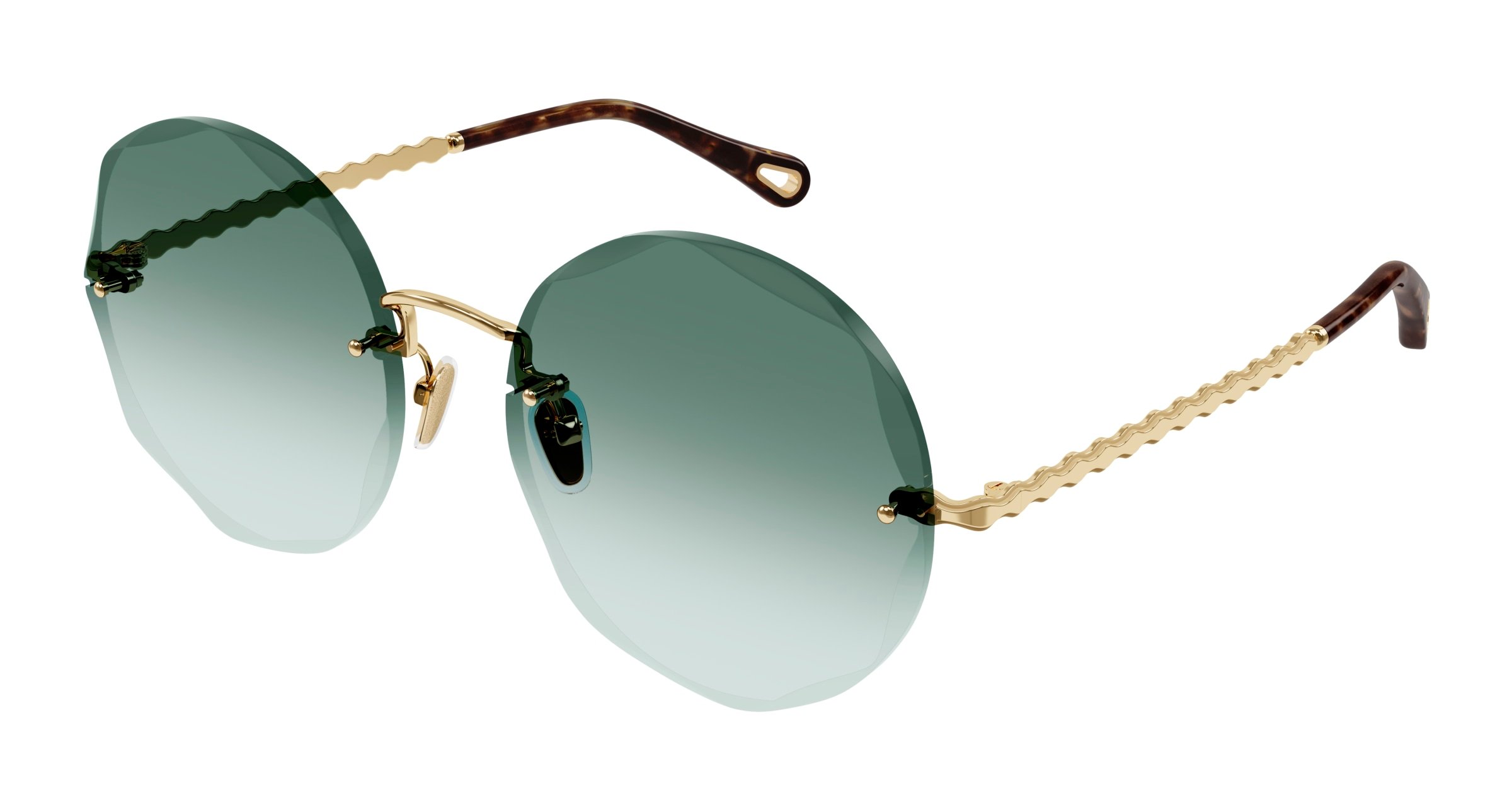 CHLOE-0254S/S 003 GOLD-GOLD-GREEN 57*19, , hi-res image number 0